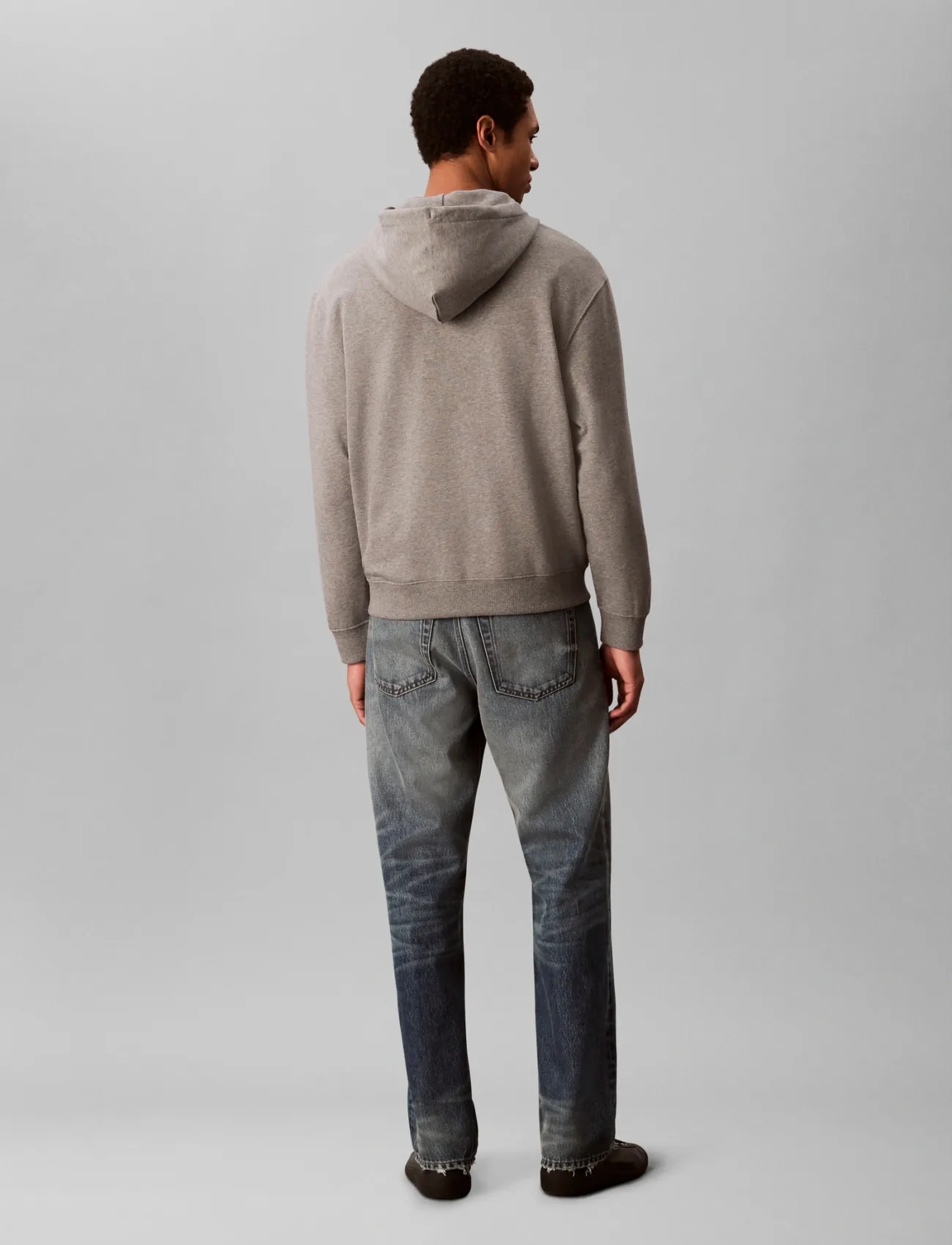 Calvin Klein Jeans - LS EU 350TERRY MONOGRAM FZ HOODI - sweats à capuche - med grey htr - 5
