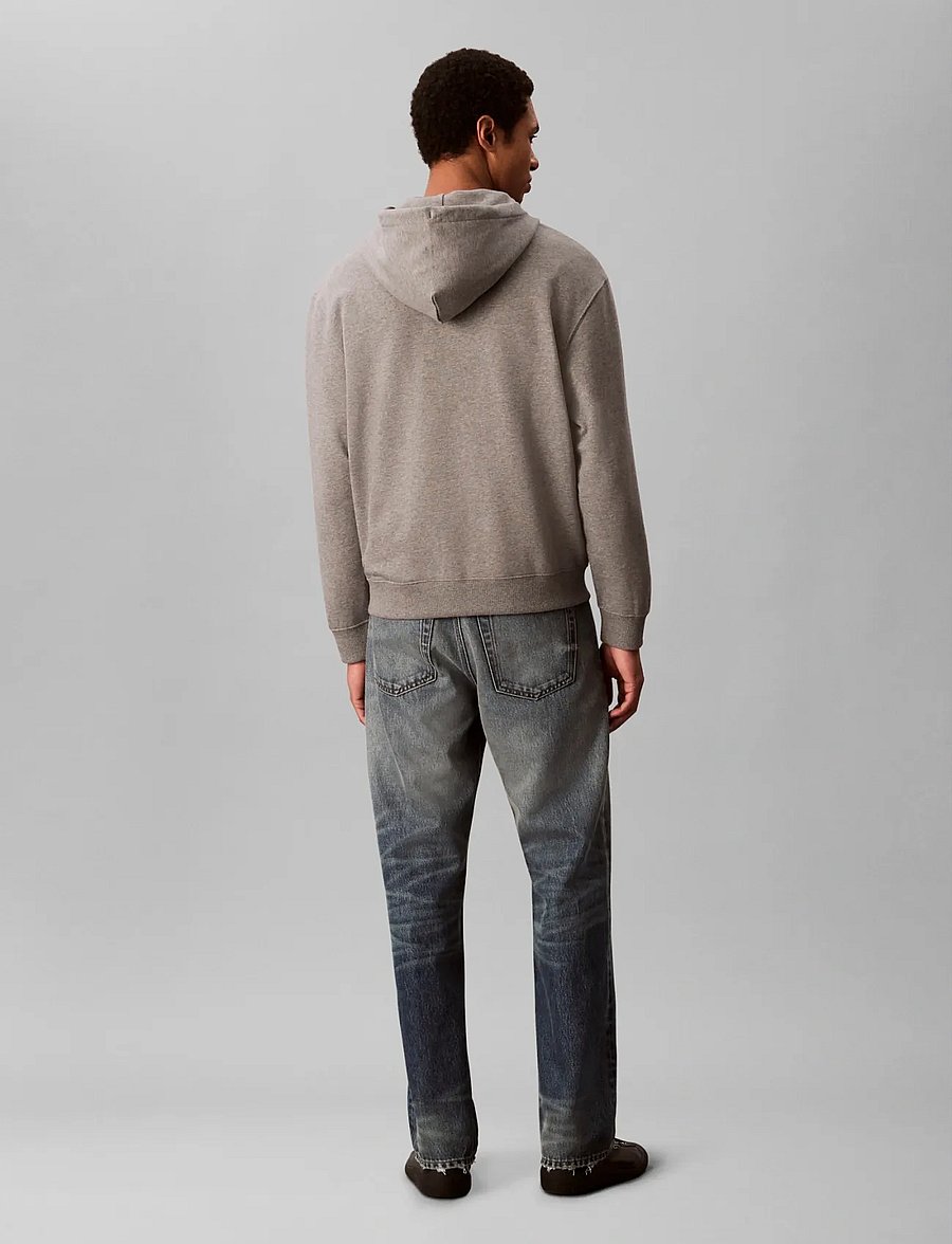Calvin Klein Jeans - LS EU 350TERRY MONOGRAM FZ HOODI - hoodies - med grey htr - 5