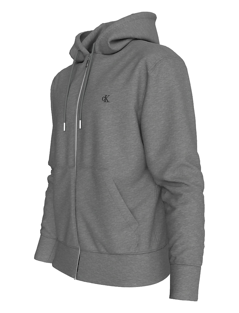 Calvin Klein Jeans - LS EU 350TERRY MONOGRAM FZ HOODI - kapuzenpullover - med grey htr - 3