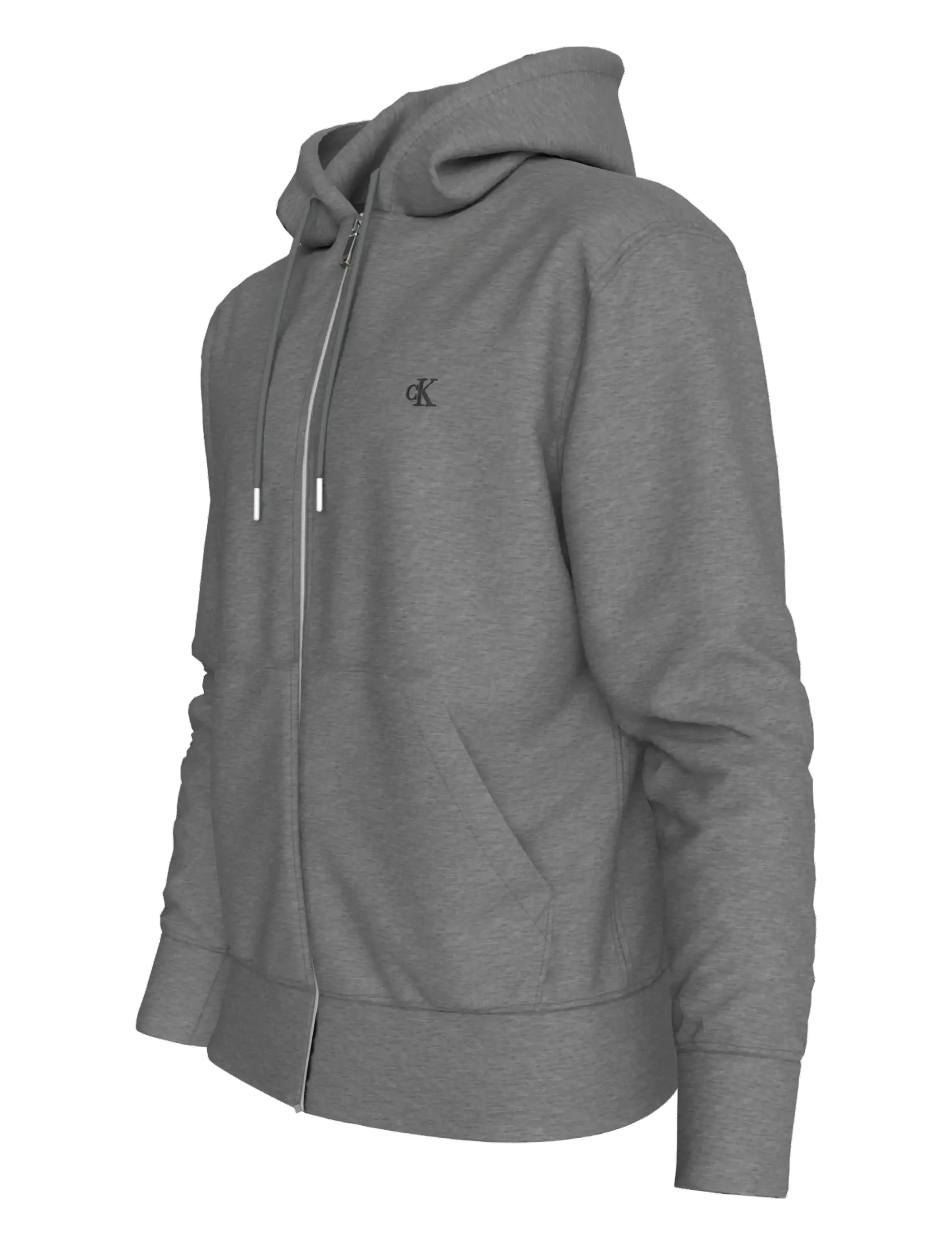 Calvin Klein Jeans - LS EU 350TERRY MONOGRAM FZ HOODI - hoodies - med grey htr - 3
