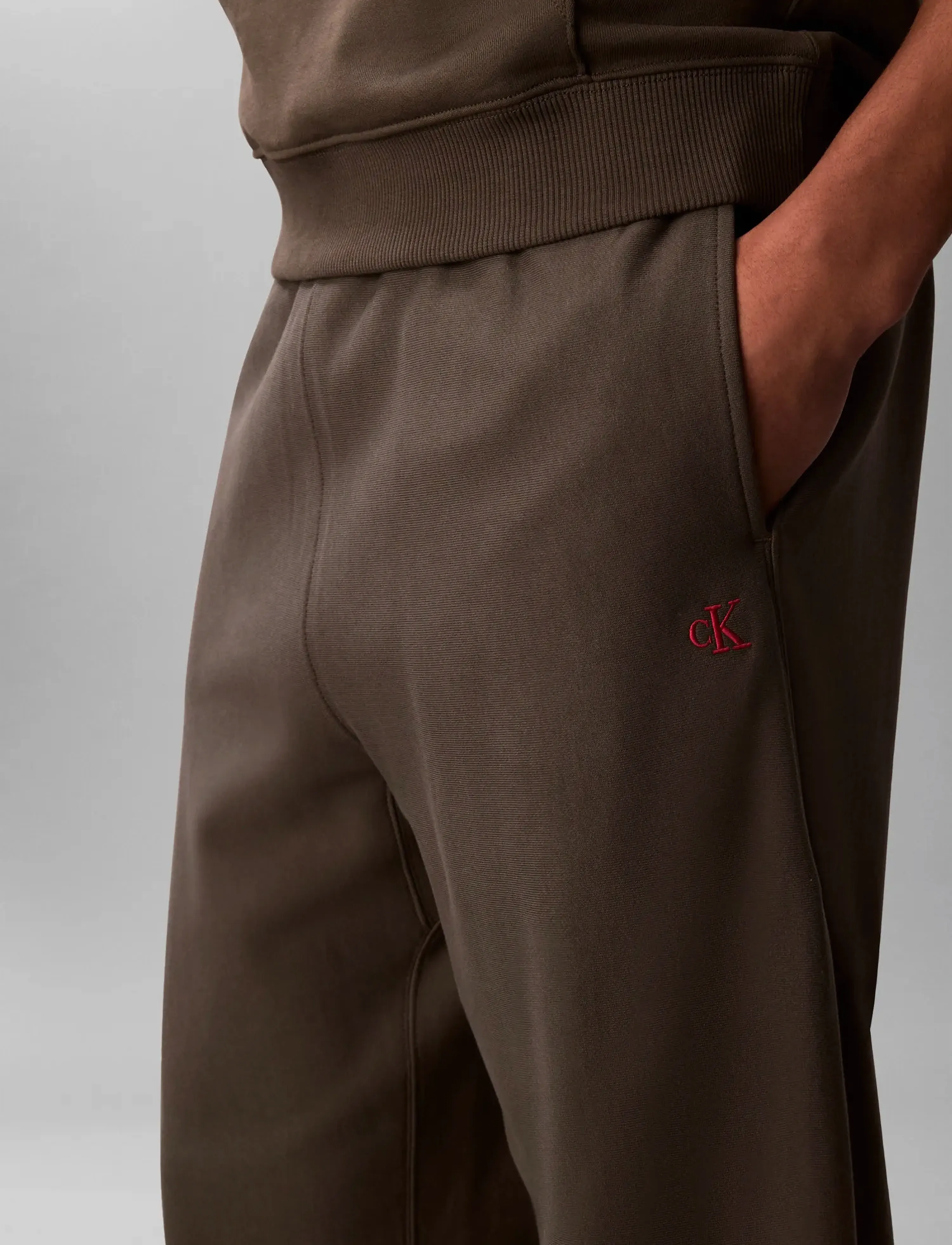 Calvin Klein Jeans EU 350TERRY MONOGRAM JOGGER - Jogginghosen - BELUGA / green