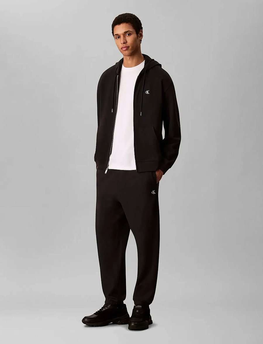 Calvin Klein Jeans - EU 350TERRY MONOGRAM JOGGER - shoppa efter stil - black - 0