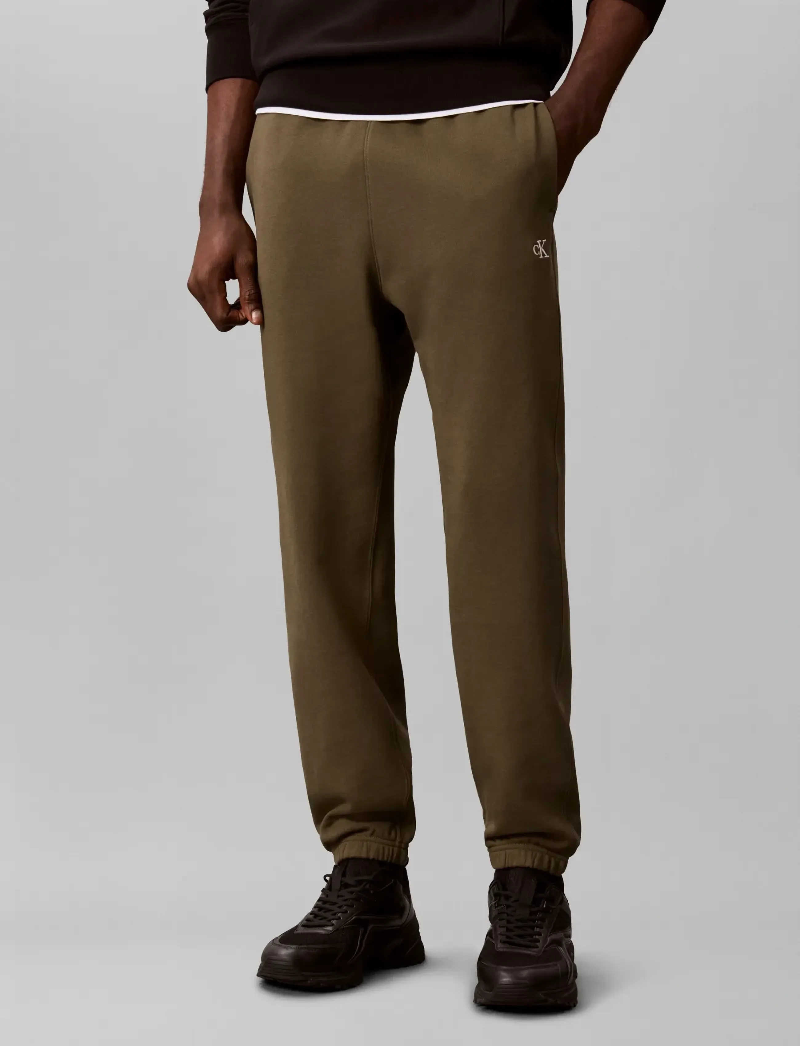 Calvin Klein Jeans - EU 350TERRY MONOGRAM JOGGER - osta stiili järgi - olive night - 3
