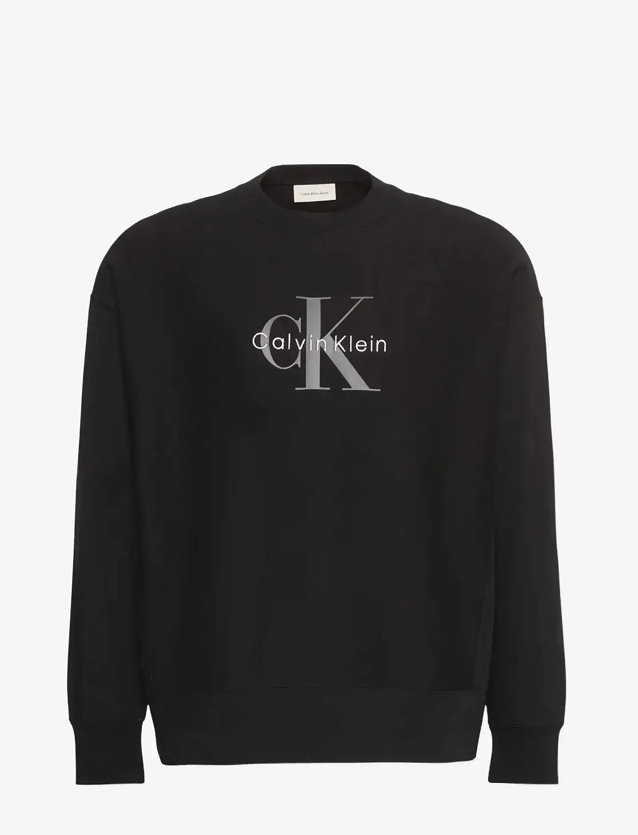 Calvin Klein Jeans - LS EU 350TERRY MONOLOGO CN SWTSH - dressipluusid - black - 1