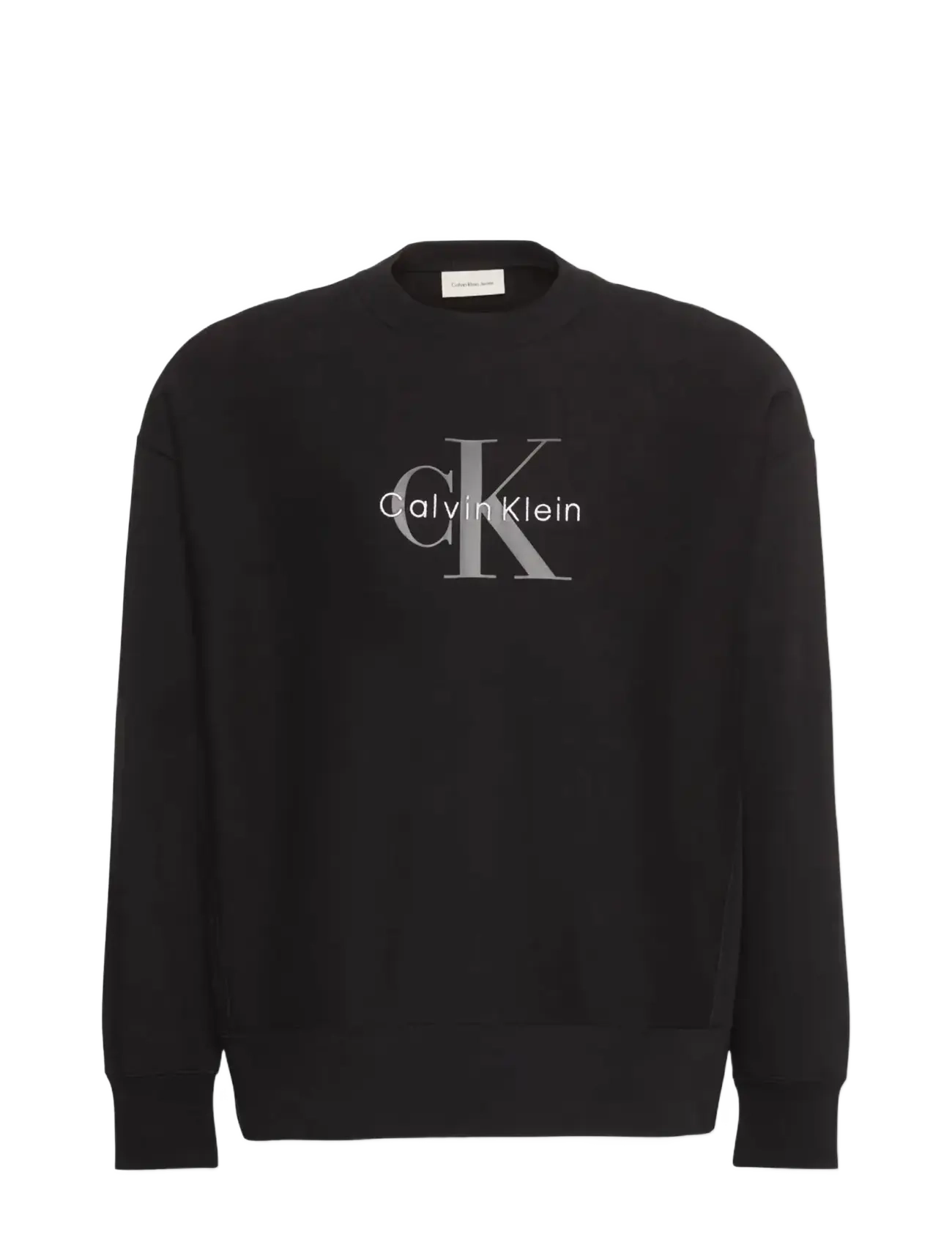 Calvin Klein Jeans Ls 350 TRY MNLOGO CN SWTSHRT - Sweatshirts & huvtröjor - BLACK / black