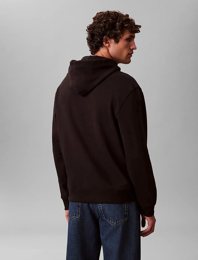 Calvin Klein Jeans - LS EU 350TERRY MICRO MONOLOGO HO - kapuutsiga dressipluusid - black - 2