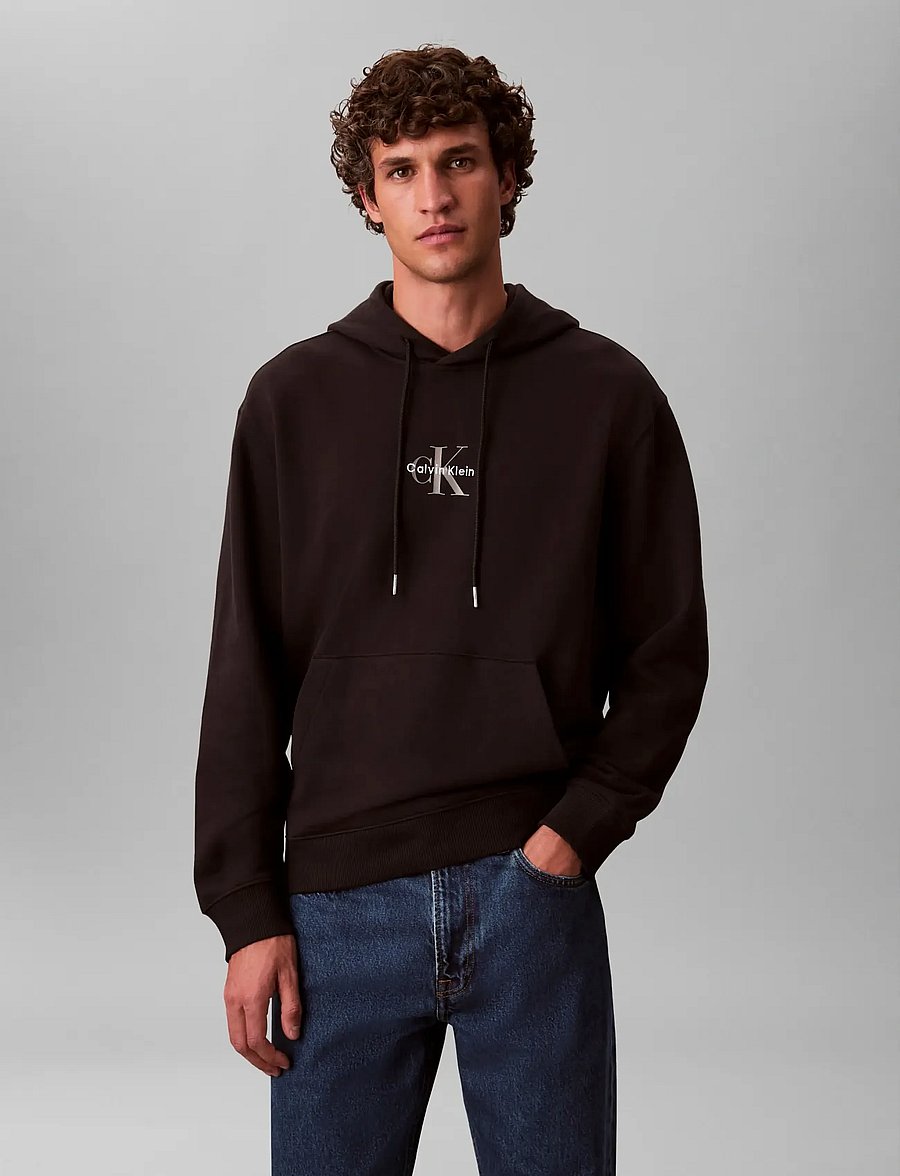 Calvin Klein Jeans - LS EU 350TERY MCRO MNLGO HODIE - kapuzenpullover - black - 3