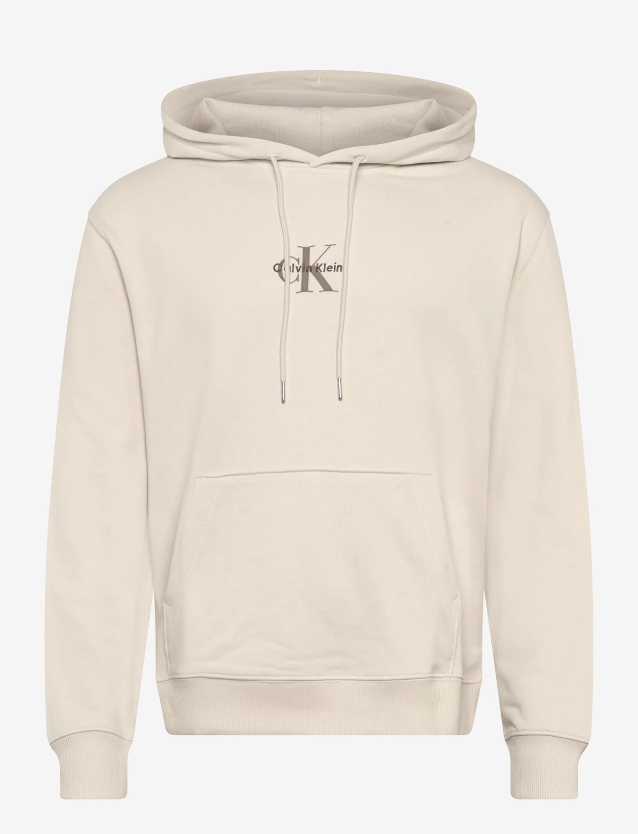 Calvin Klein Jeans - LS EU 350TERRY MICRO MONOLOGO HO - hættetrøjer - chalk - 1