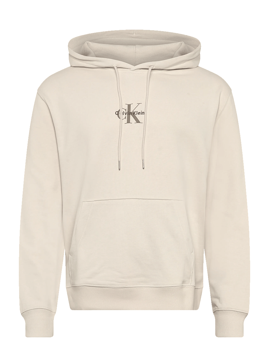 Calvin Klein Jeans - LS EU 350TERY MCRO MNLGO HODIE - hættetrøjer - chalk - 1
