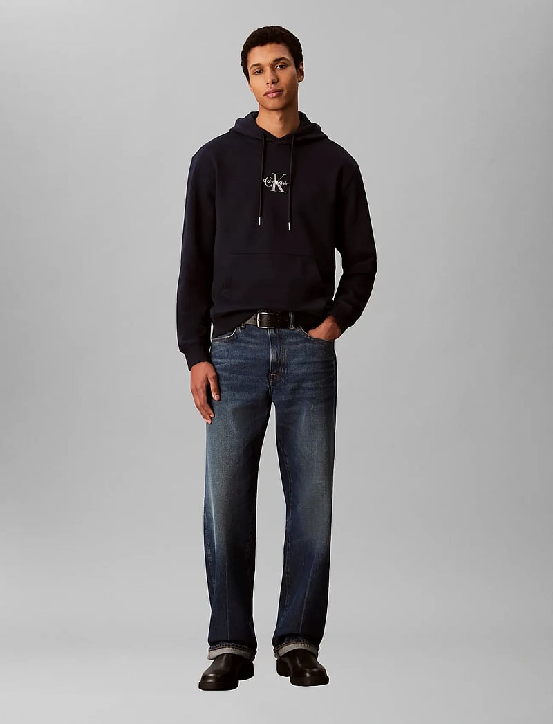Calvin Klein Jeans - LS EU 350TERRY MICRO MONOLOGO HO - hættetrøjer - dark sapphire - 1