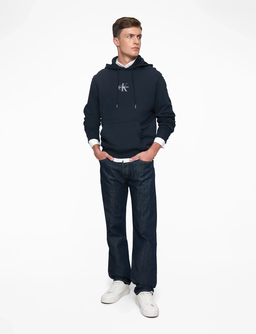 Calvin Klein Jeans - LS EU 350TERRY MICRO MONOLOGO HO - kapuzenpullover - dark sapphire - 2