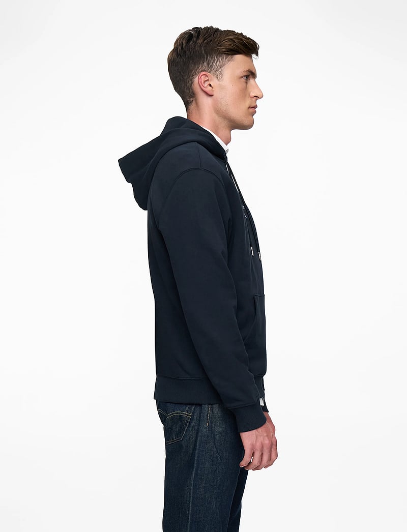 Calvin Klein Jeans - LS EU 350TERRY MICRO MONOLOGO HO - kapuutsiga dressipluusid - dark sapphire - 3