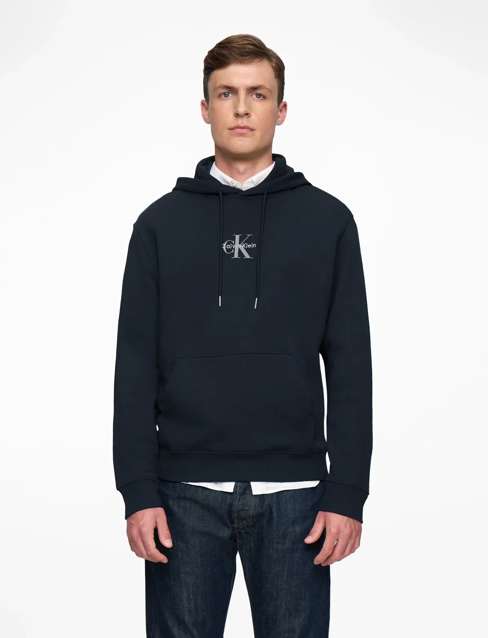 Calvin Klein Jeans - LS EU 350TERRY MICRO MONOLOGO HO - kapuzenpullover - dark sapphire - 0