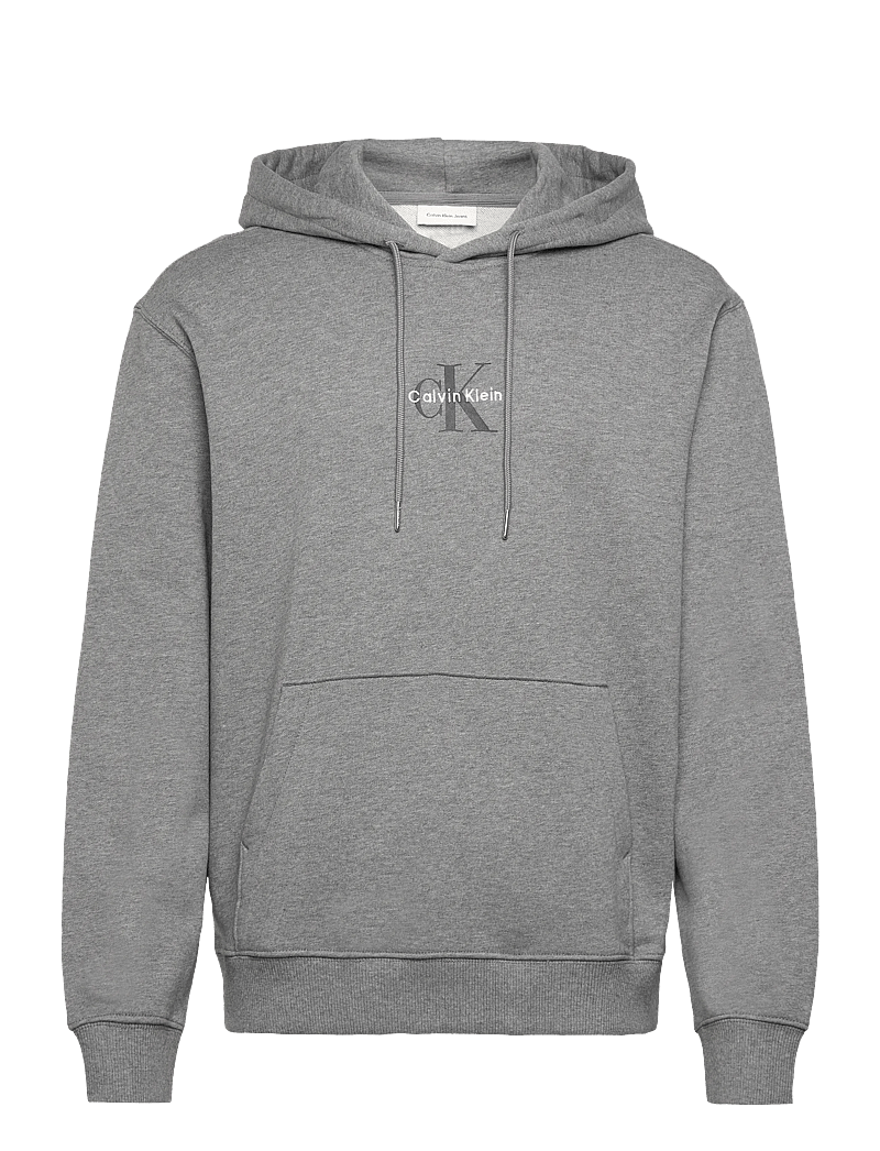 Calvin Klein Jeans - LS EU 350TERRY MICRO MONOLOGO HO - hættetrøjer - med grey htr - 1