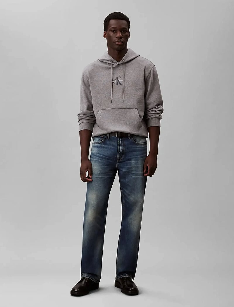 Calvin Klein Jeans - LS EU 350TERRY MICRO MONOLOGO HO - hættetrøjer - med grey htr - 3