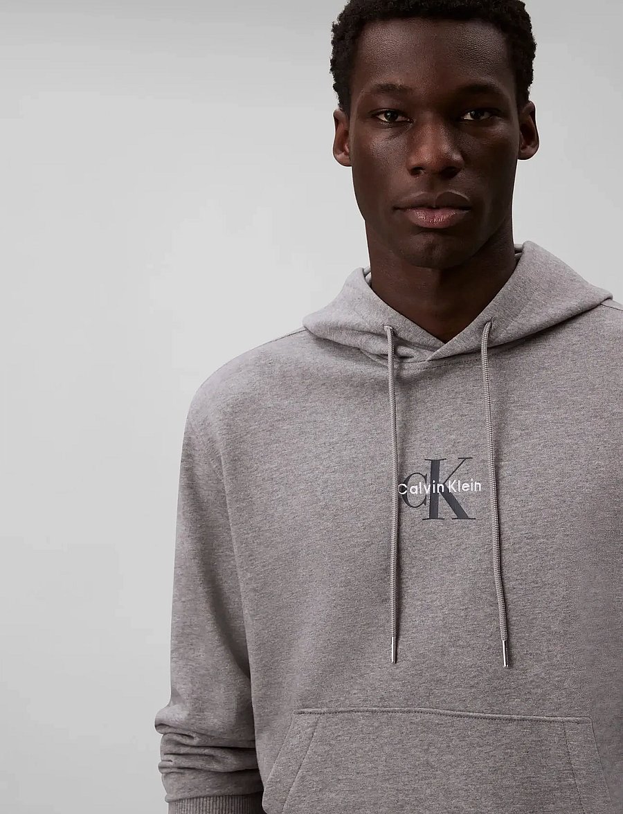 Calvin Klein Jeans - LS EU 350TERY MCRO MNLGO HODIE - hættetrøjer - med grey htr - 5