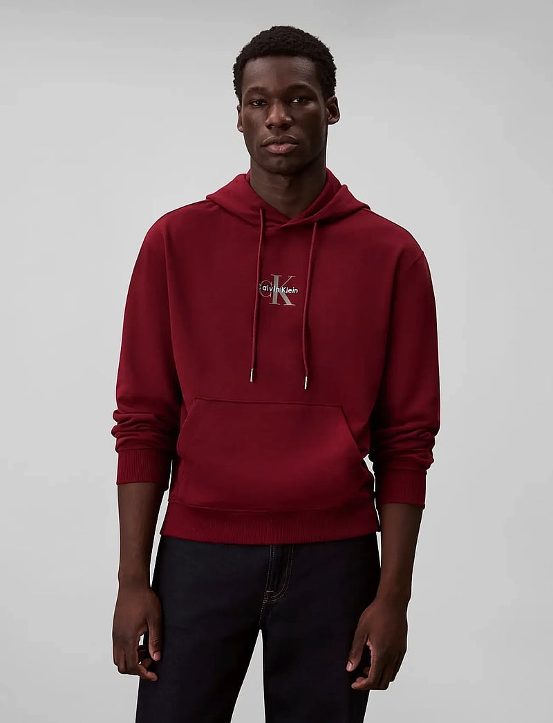 Calvin Klein Jeans - LS EU 350TERRY MICRO MONOLOGO HO - hoodies - renaissance red - 0