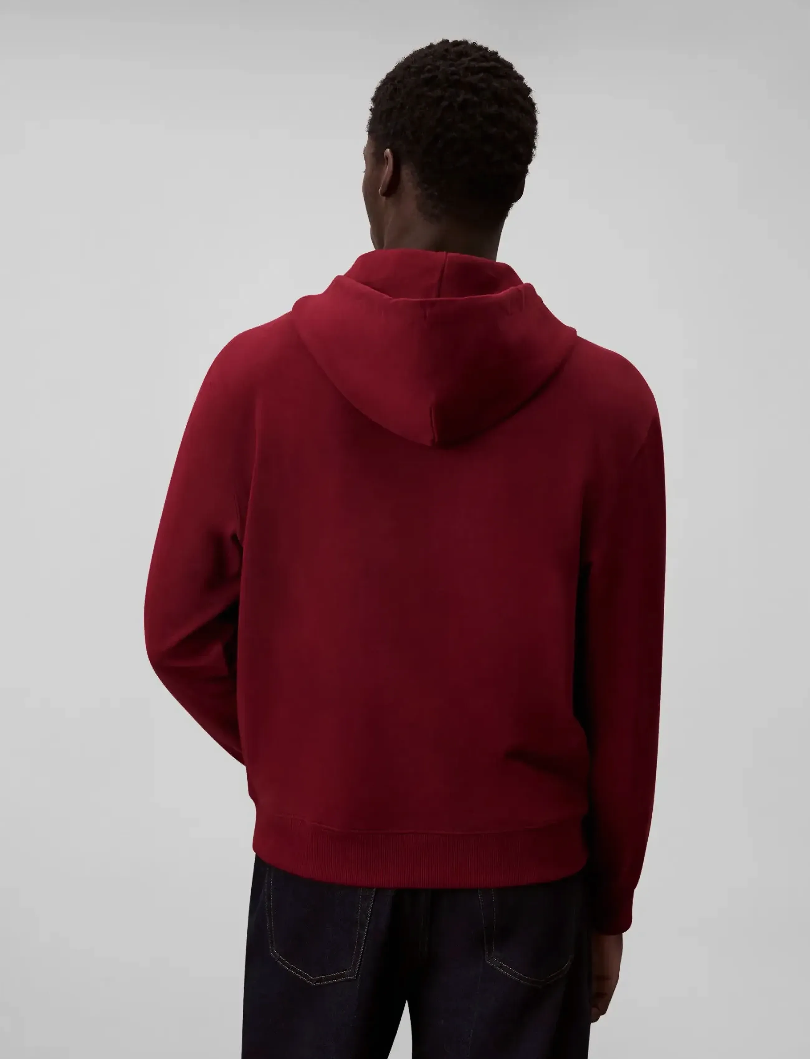 Calvin Klein Jeans - LS EU 350TERY MCRO MNLGO HODIE - hættetrøjer - renaissance red - 4