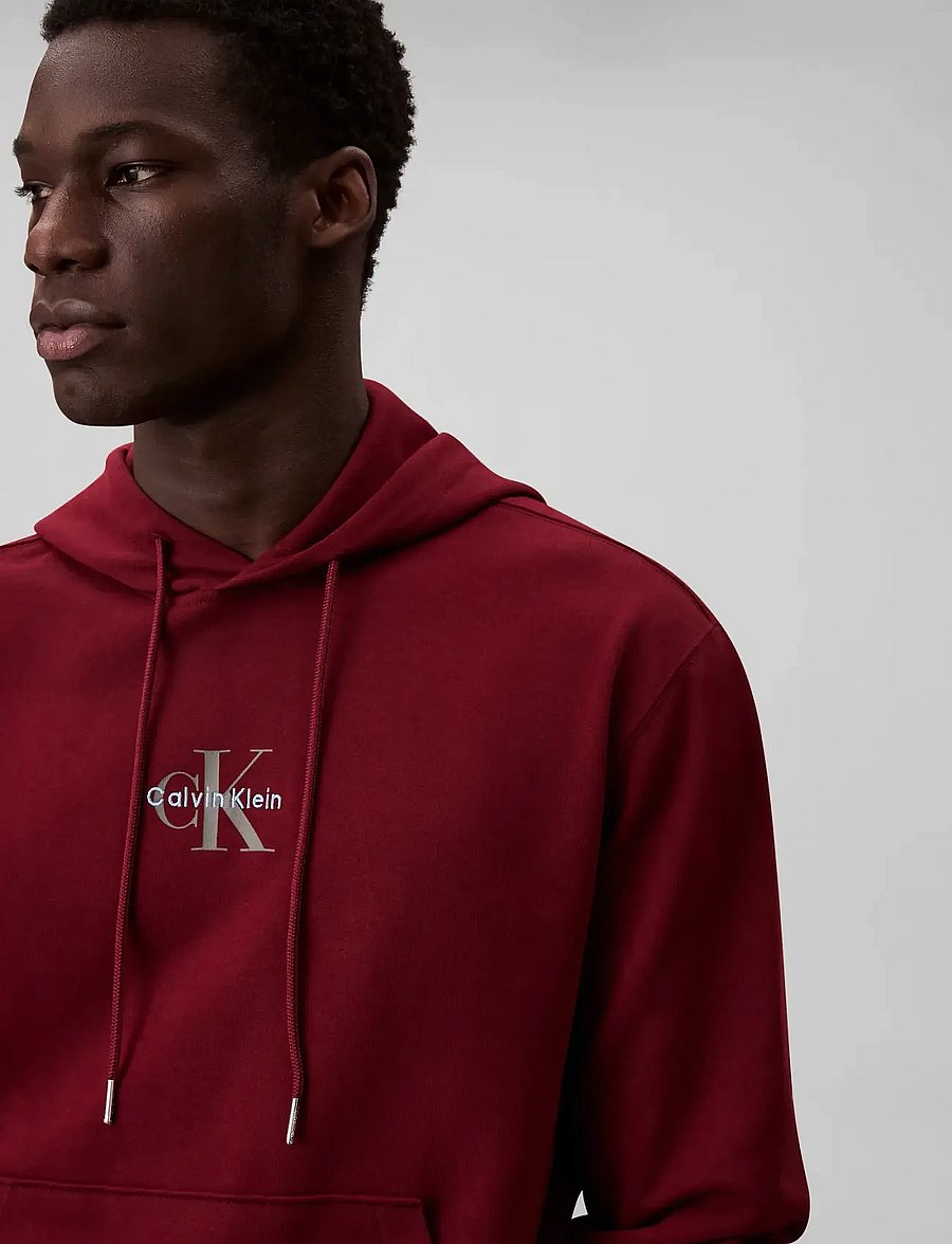 Calvin Klein Jeans - LS EU 350TERY MCRO MNLGO HODIE - hættetrøjer - renaissance red - 5