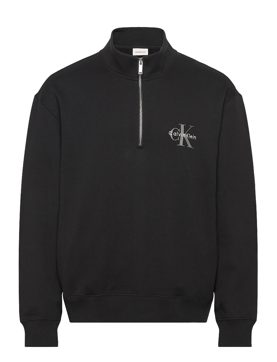 Calvin Klein Jeans - LS EU 350TERRY MICRO MONOLOGO QT - hettupeysur - black - 1