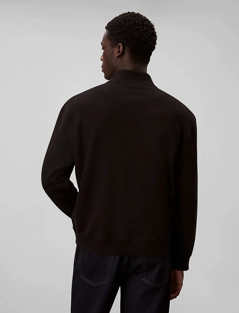 Calvin Klein Jeans - LS EU 350TERRY MICRO MONOLOGO QT - pullover mit halbem reißverschluss - black - 4