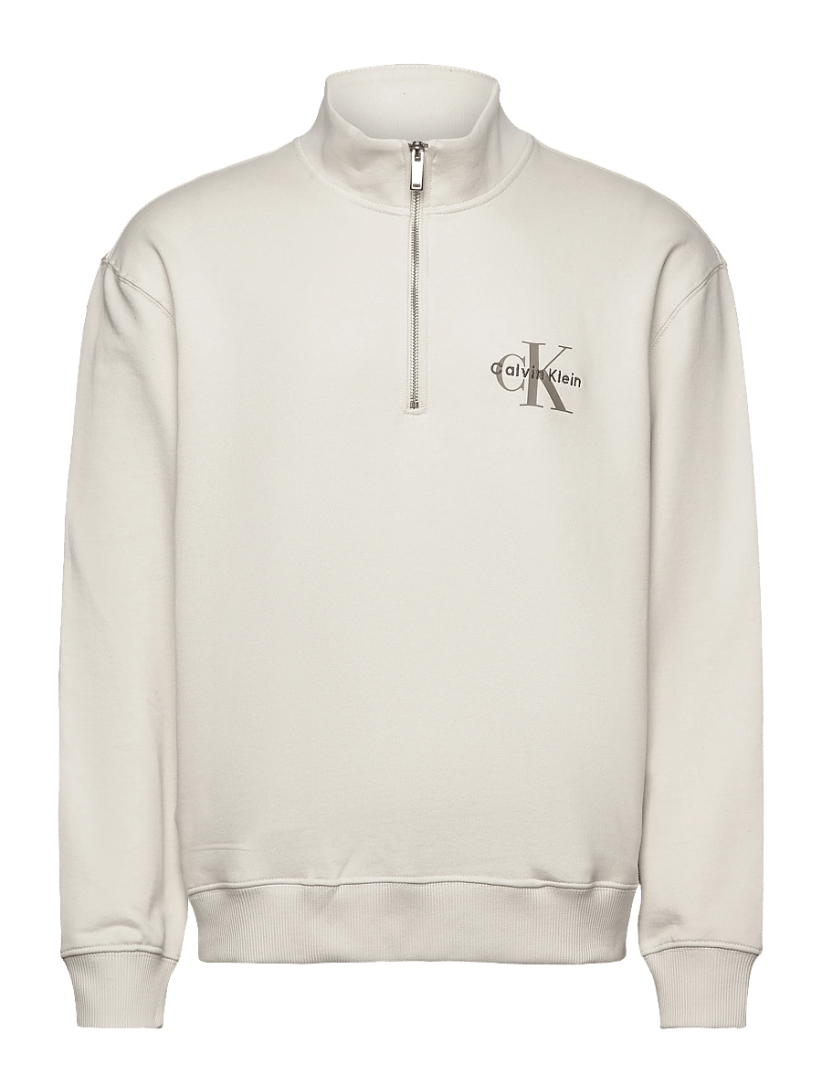 Calvin Klein Jeans - LS EU 350TERRY MICRO MONOLOGO QT - shop efter stil - chalk - 1