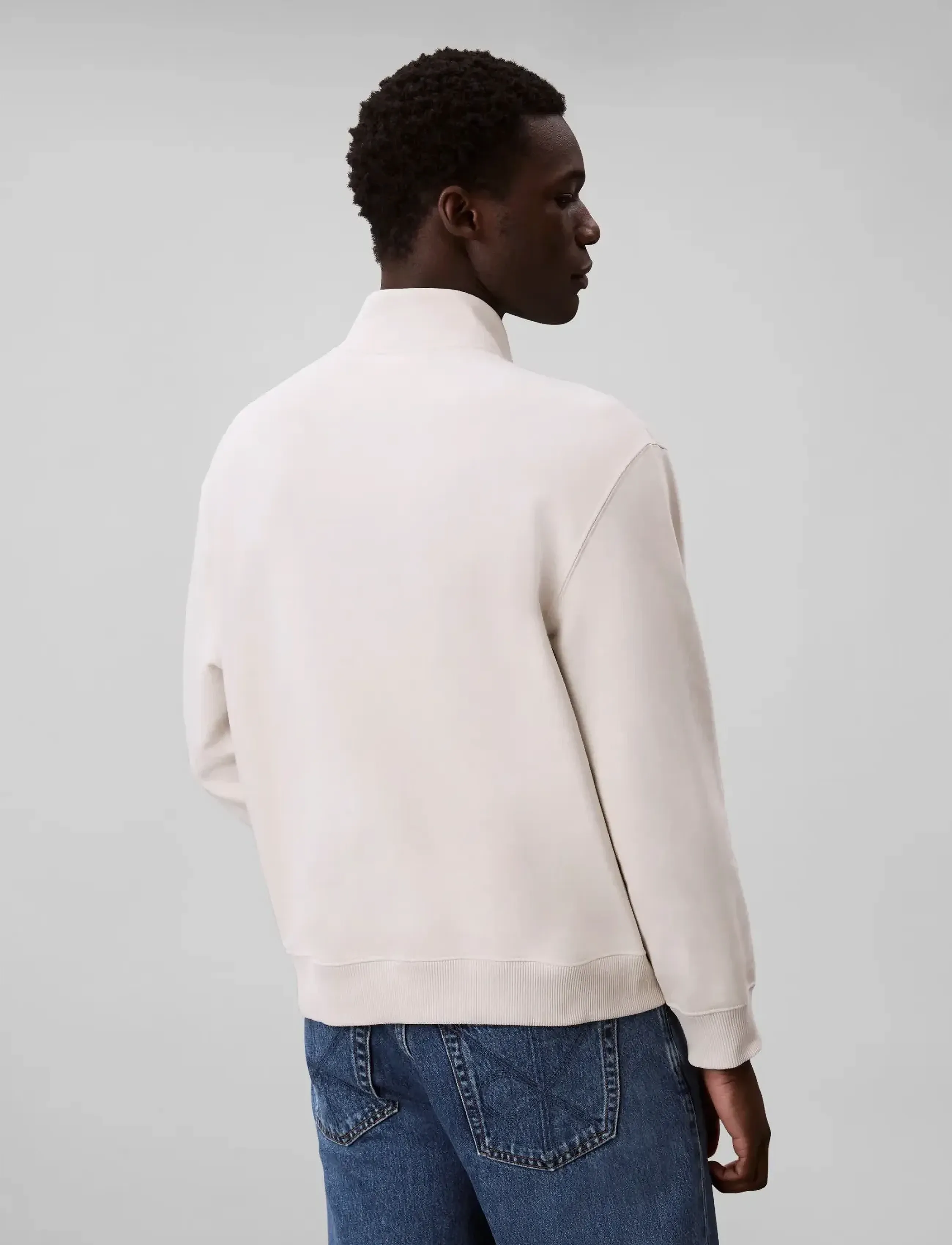 Calvin Klein Jeans - LS EU 350TERRY MICRO MONOLOGO QT - shop efter stil - chalk - 4