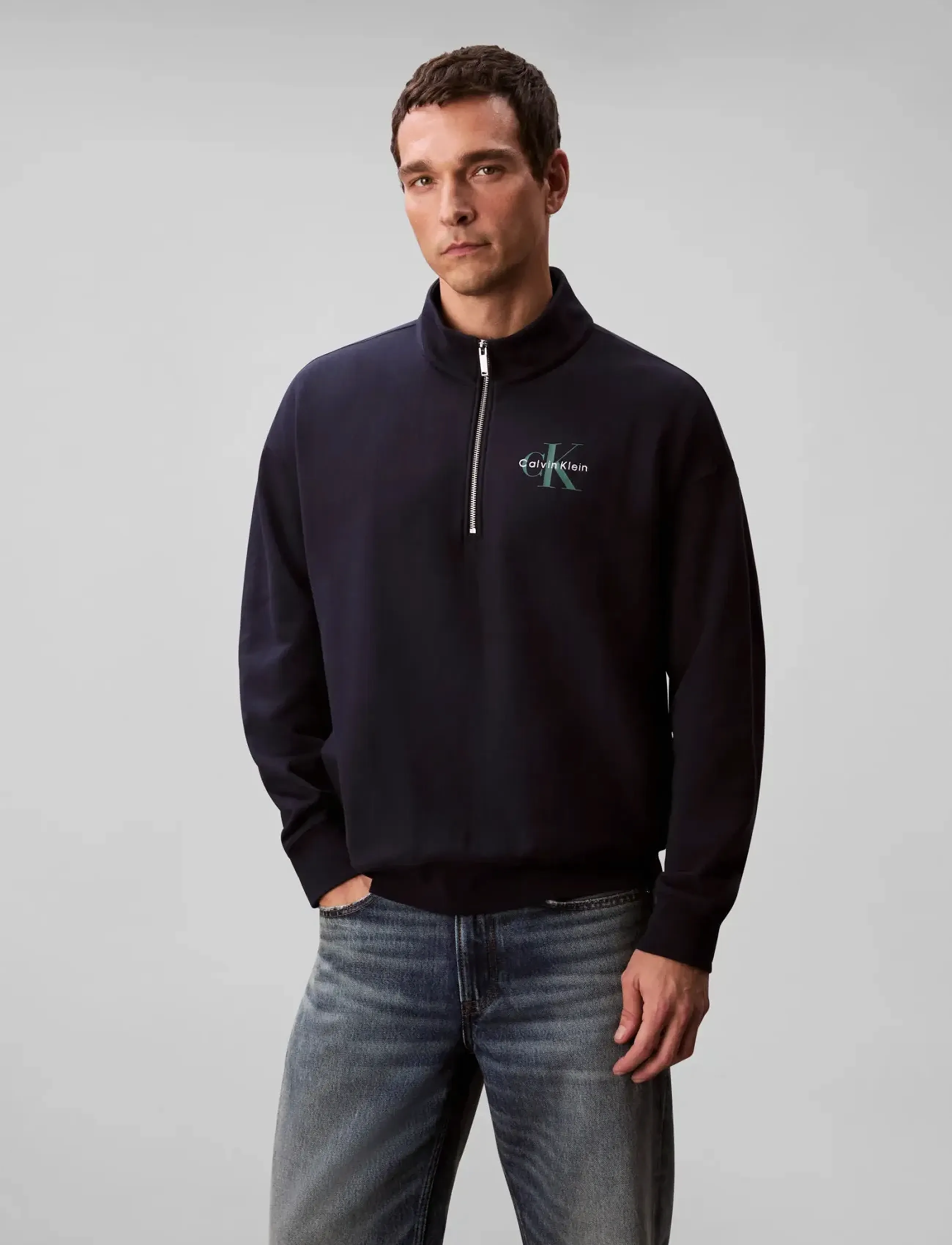 Calvin Klein Jeans - LS EU 350TERRY MICRO MONOLOGO QT - shop efter stil - dark sapphire - 2