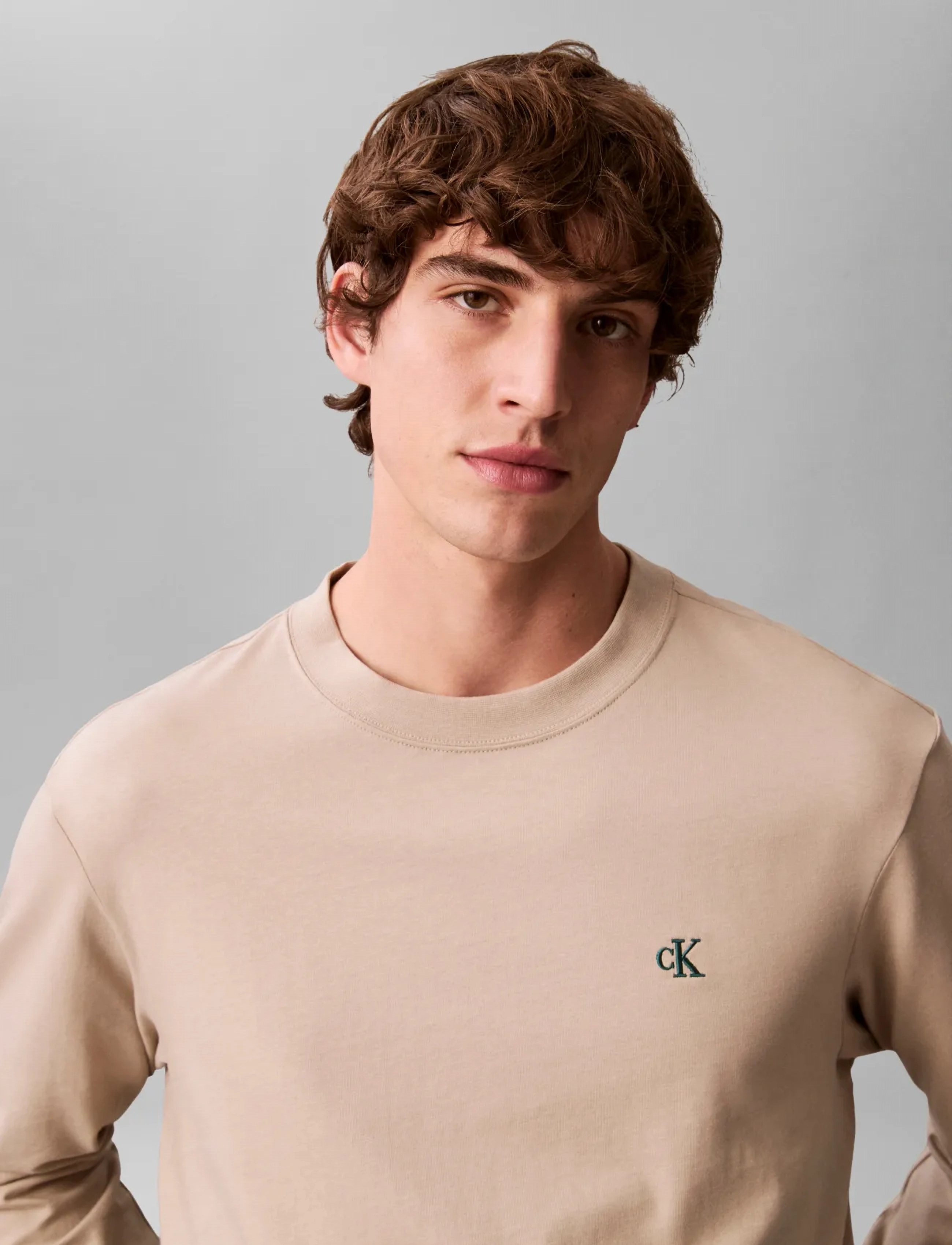 Calvin Klein Jeans - LS EASY MONOGRAM TEE - langärmelig - ancient marble - 3