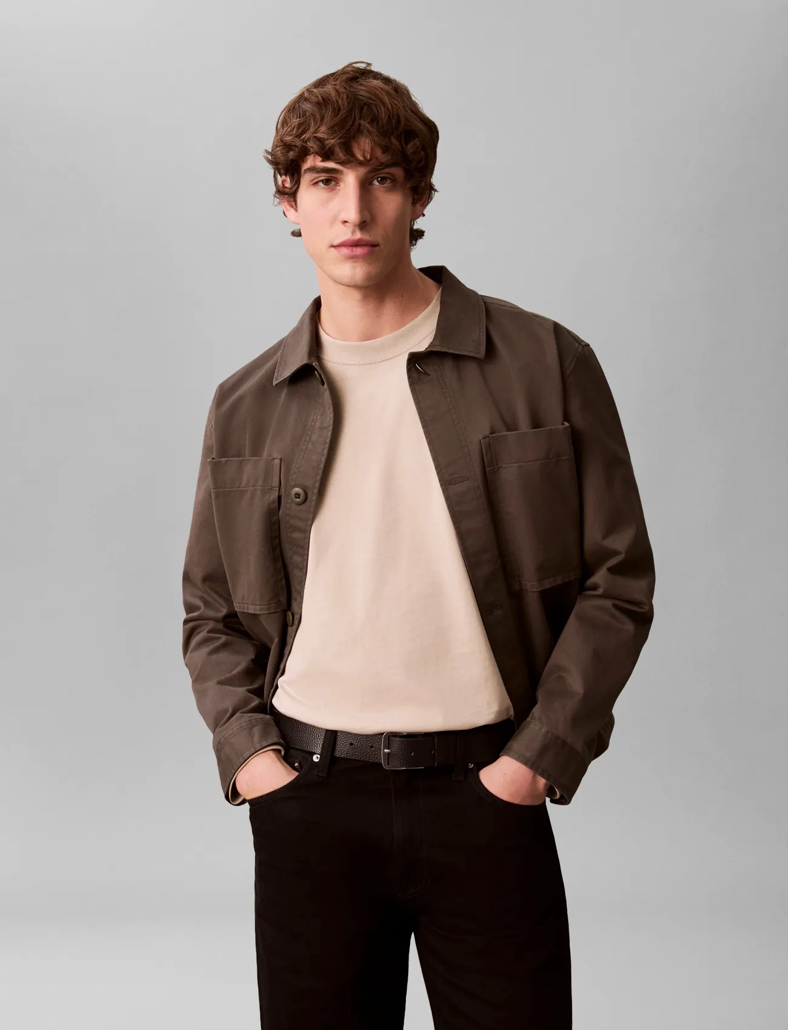 Calvin Klein Jeans - LS EASY MONOGRAM TEE - langärmelig - ancient marble - 4