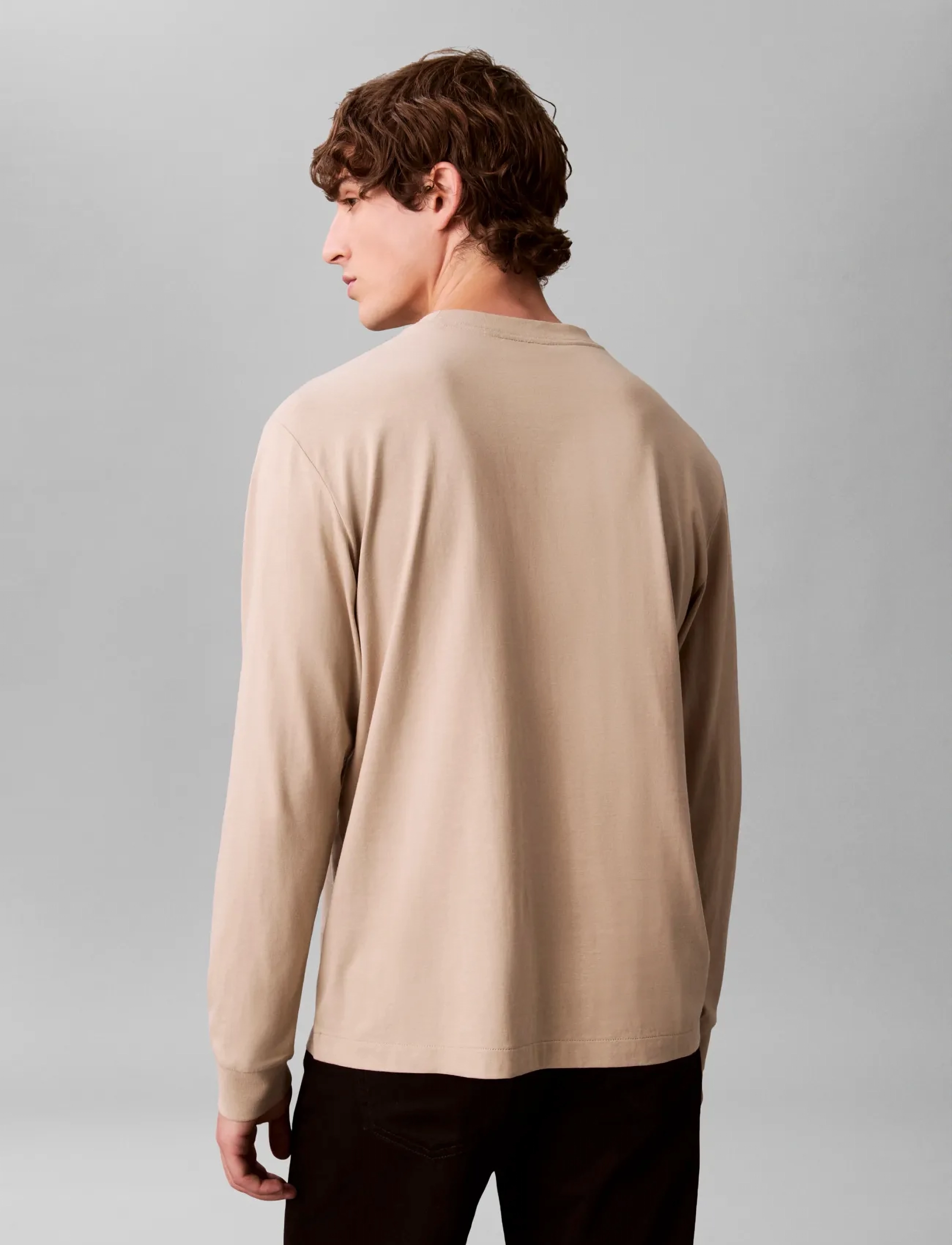Calvin Klein Jeans - LS EASY MONOGRAM TEE - langärmelig - ancient marble - 5