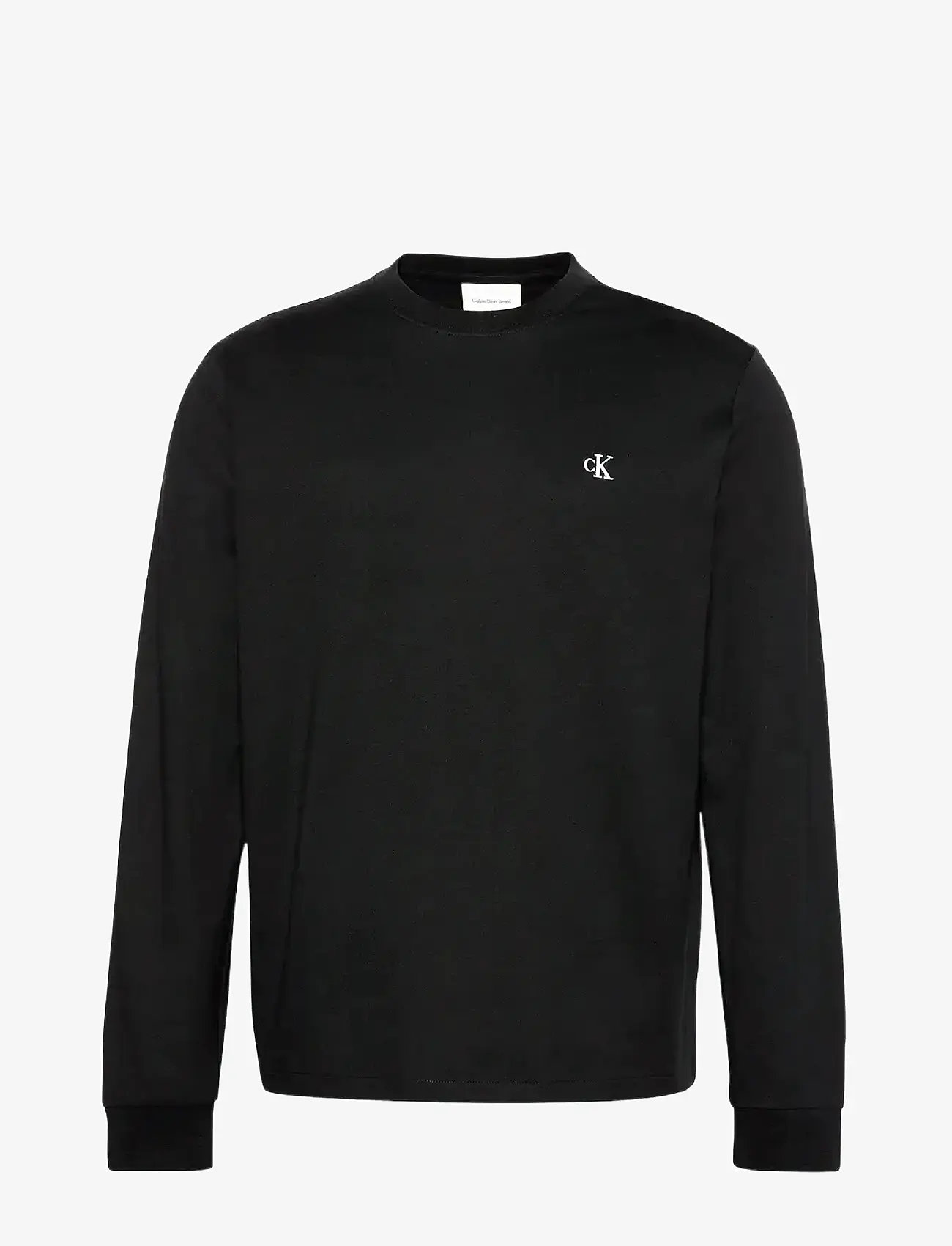 Calvin Klein Jeans - LS EASY MONOGRAM TEE - langærmede t-shirts - black - 1