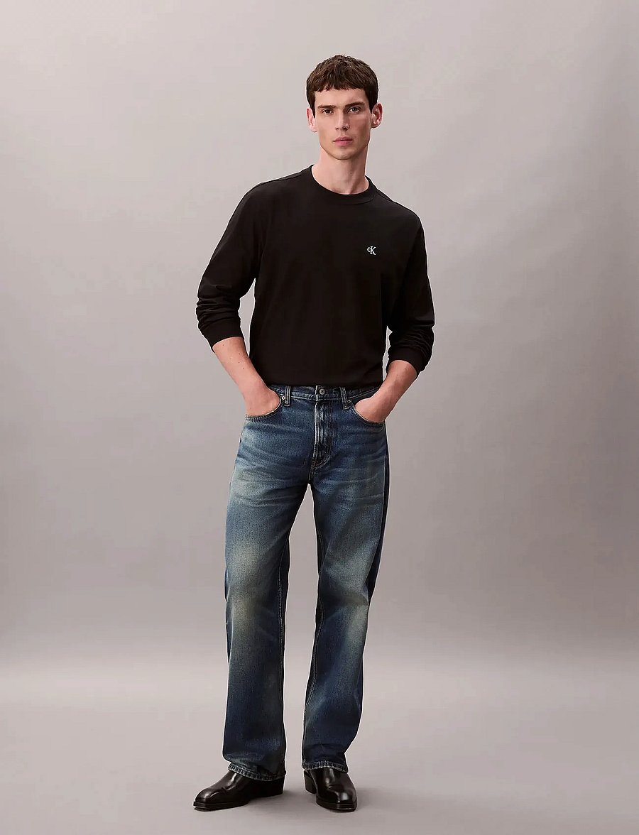 Calvin Klein Jeans - LS EASY MONOGRAM TEE - langärmelig - black - 2