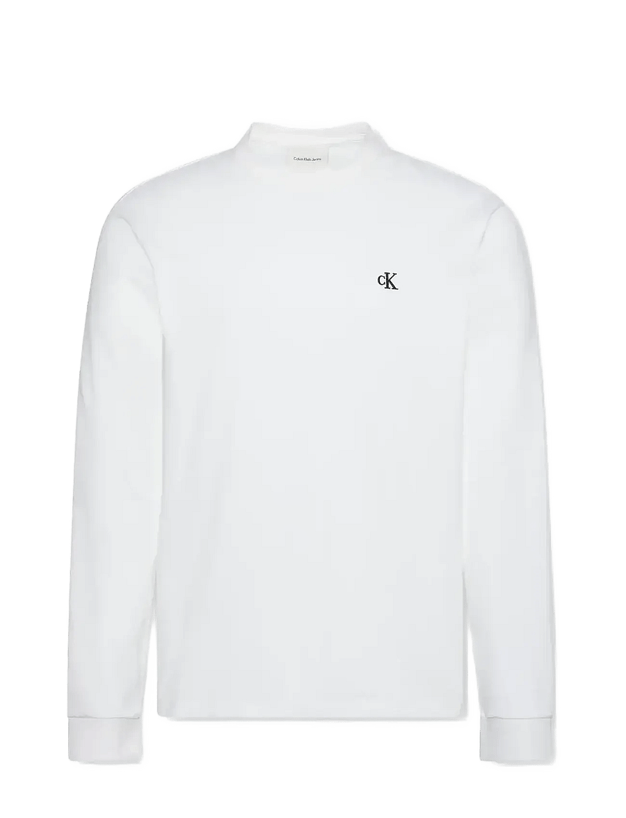 Calvin Klein Jeans - LS EASY MONOGRAM TEE - langärmelig - bright white - 1