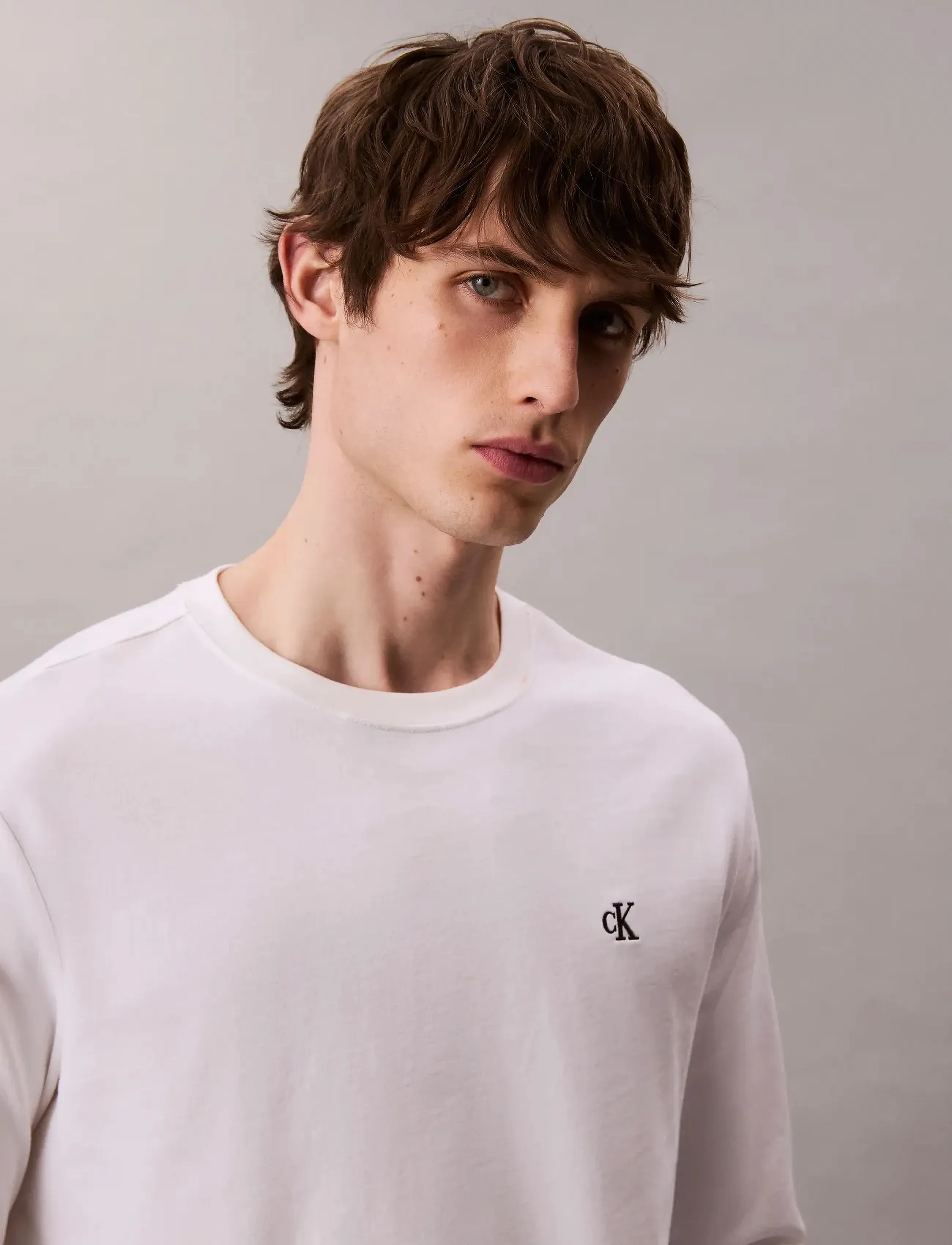 Calvin Klein Jeans - LS EASY MONOGRAM TEE - langärmelig - bright white - 3