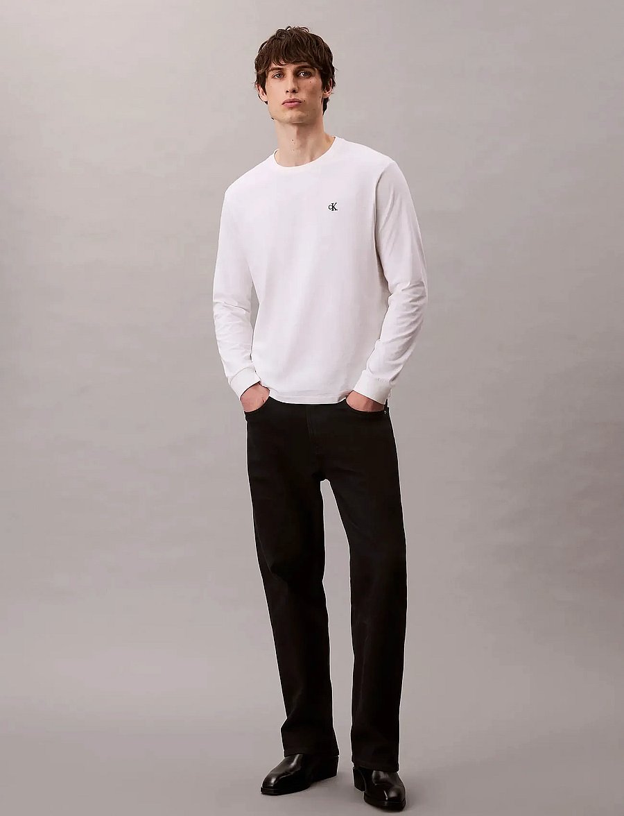 Calvin Klein Jeans - LS EASY MONOGRAM TEE - langärmelig - bright white - 5