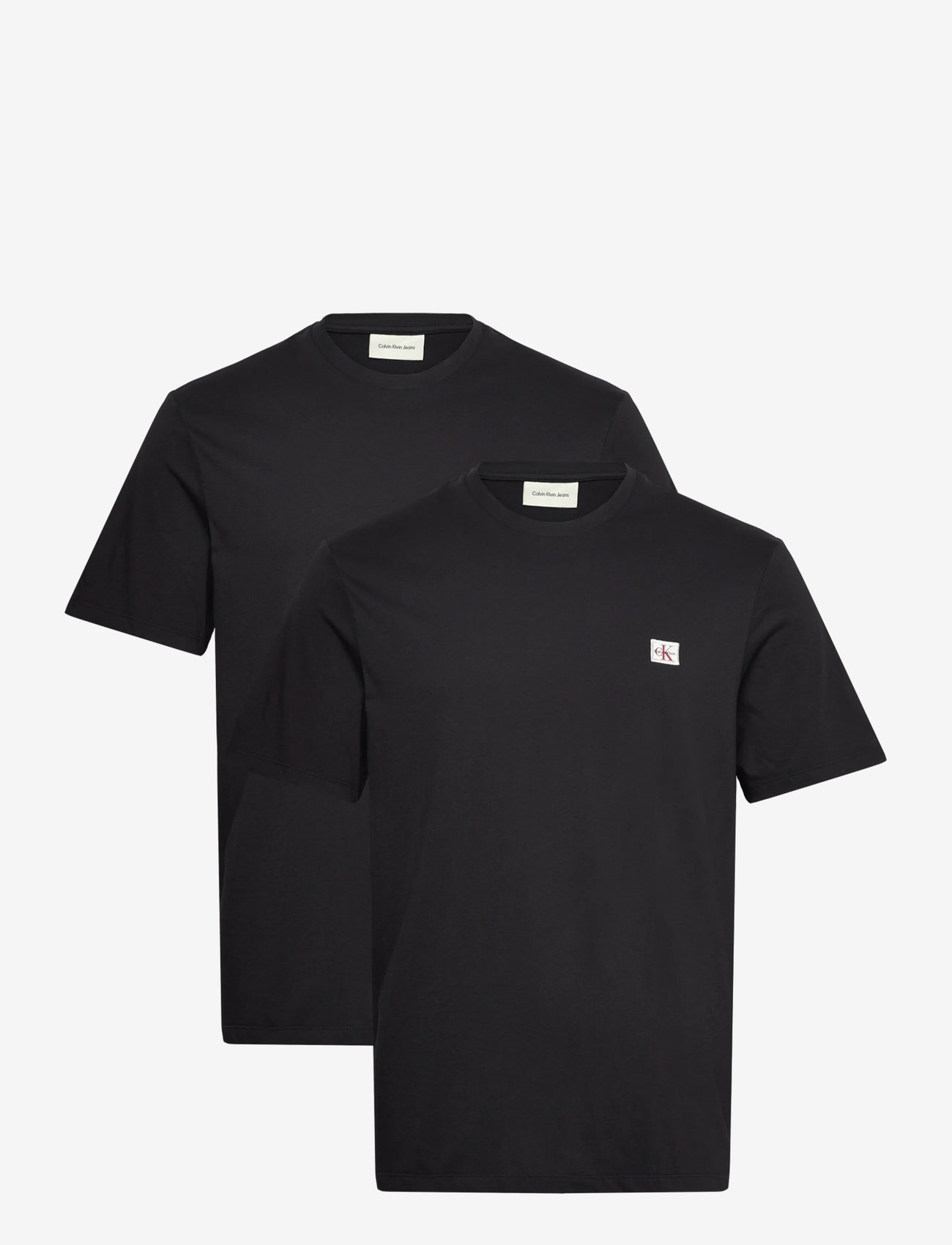 Calvin Klein Jeans - SS BADGE TEE 2PK - multipack t-shirts - black/black - 0