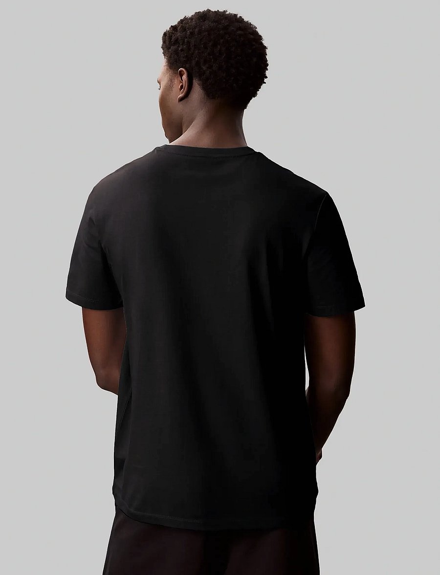 Calvin Klein Jeans - SS WOVEN LABEL TEE 2PK - multipack t-shirts - black bright white - 2
