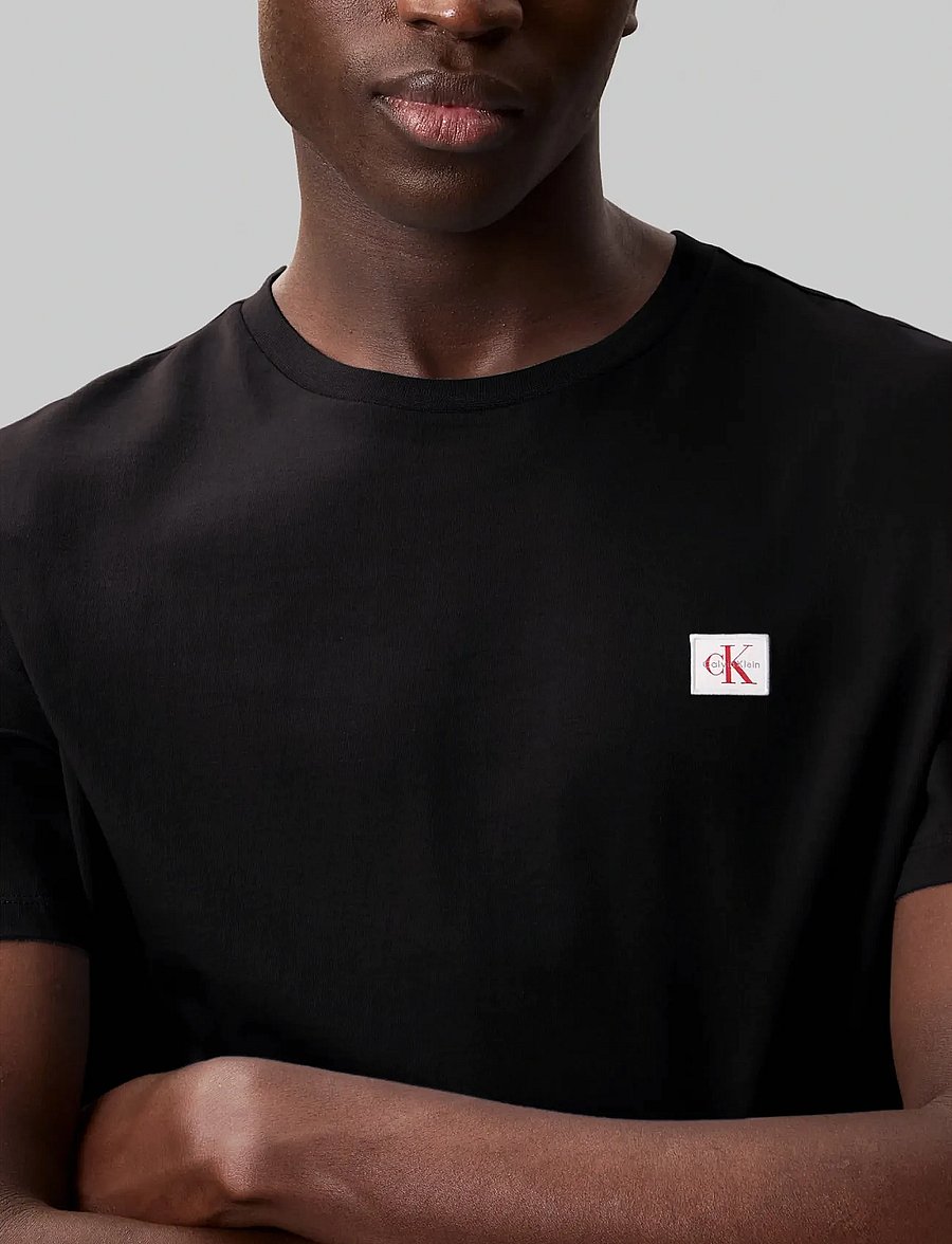Calvin Klein Jeans - SS WOVEN LABEL TEE 2PK - multipack t-shirts - black bright white - 5