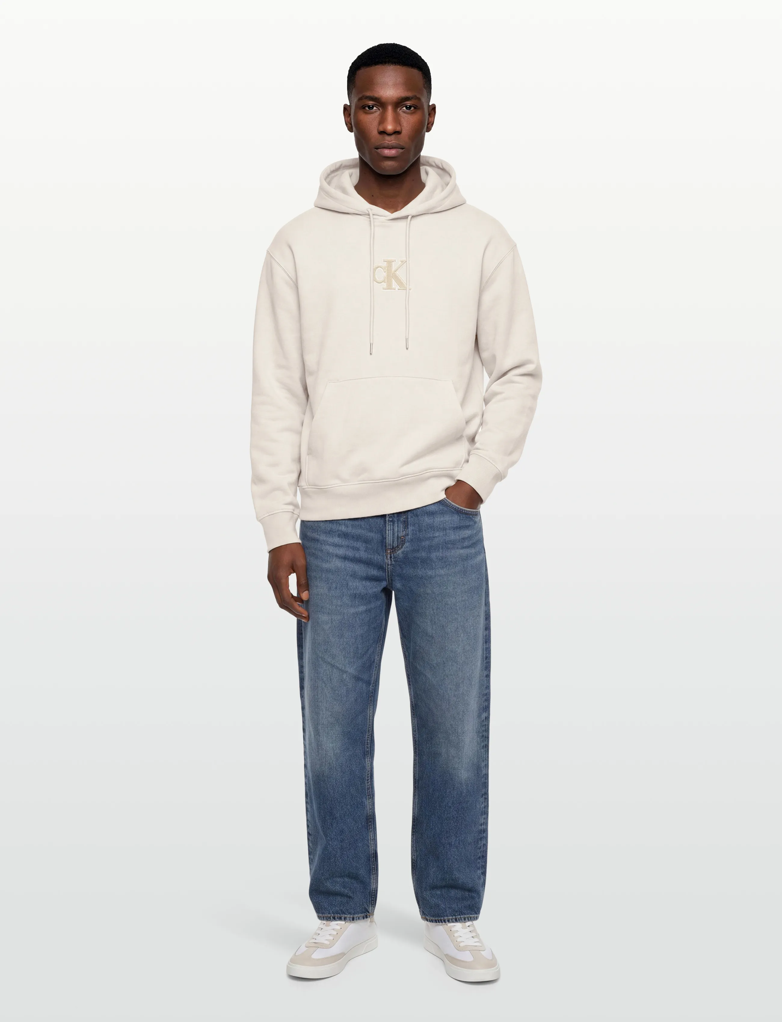 Calvin Klein Jeans 350Gsm Fleece Gift Giving Hoodie, XL, Sweatshirts & Hoodies, Creme - Männerswear