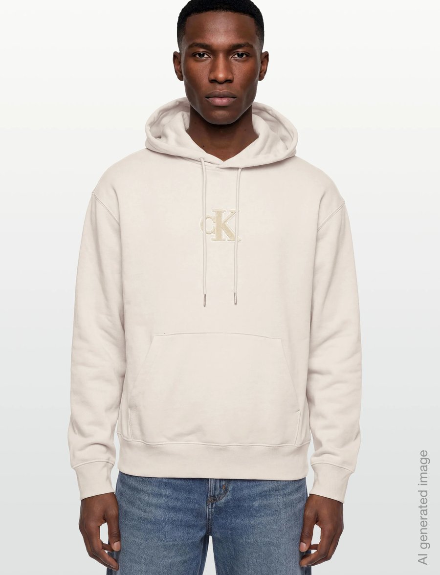 Calvin Klein Jeans - 350GSM FLEECE GIFT GIVING HOODIE - hoodies - chalk - 3
