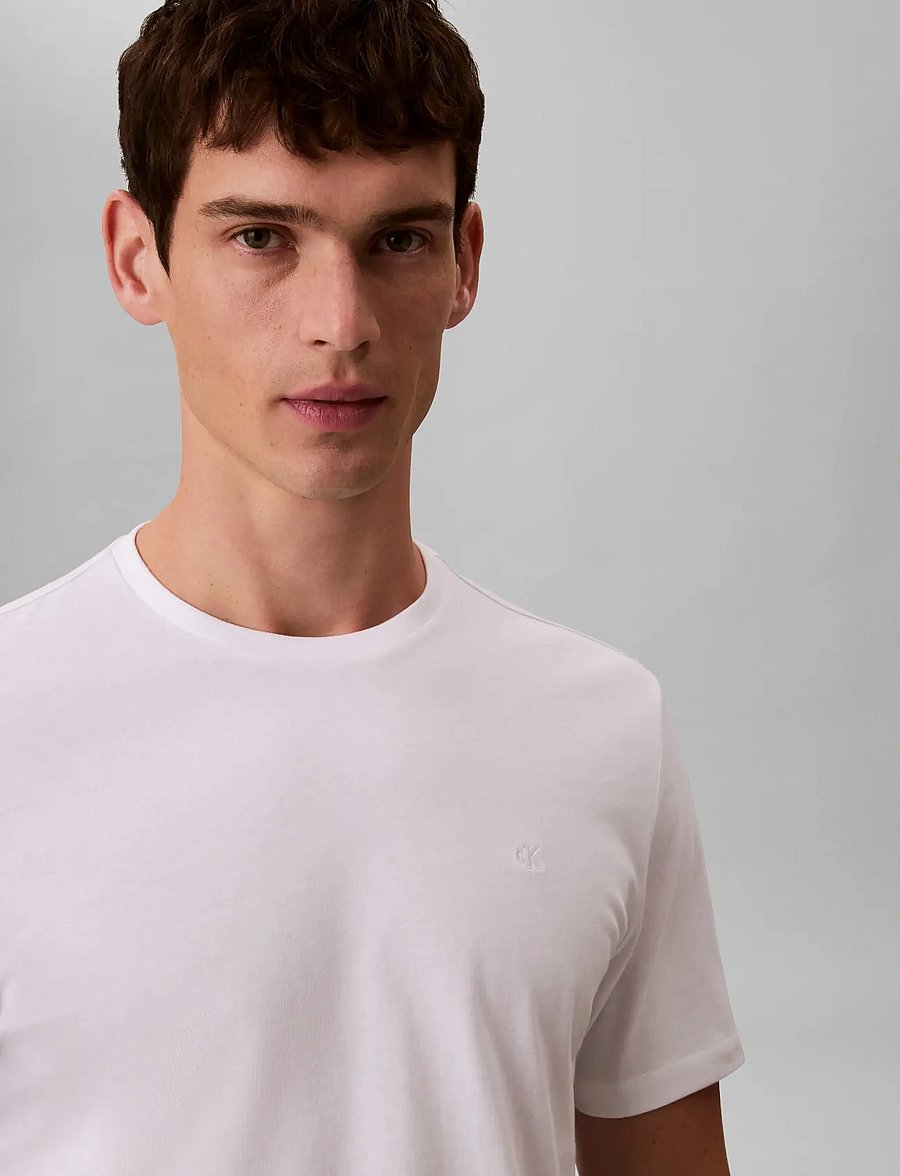 Calvin Klein Jeans - SS CLASSIC MONOGRAM TEE - short-sleeved t-shirts - bright white - 5