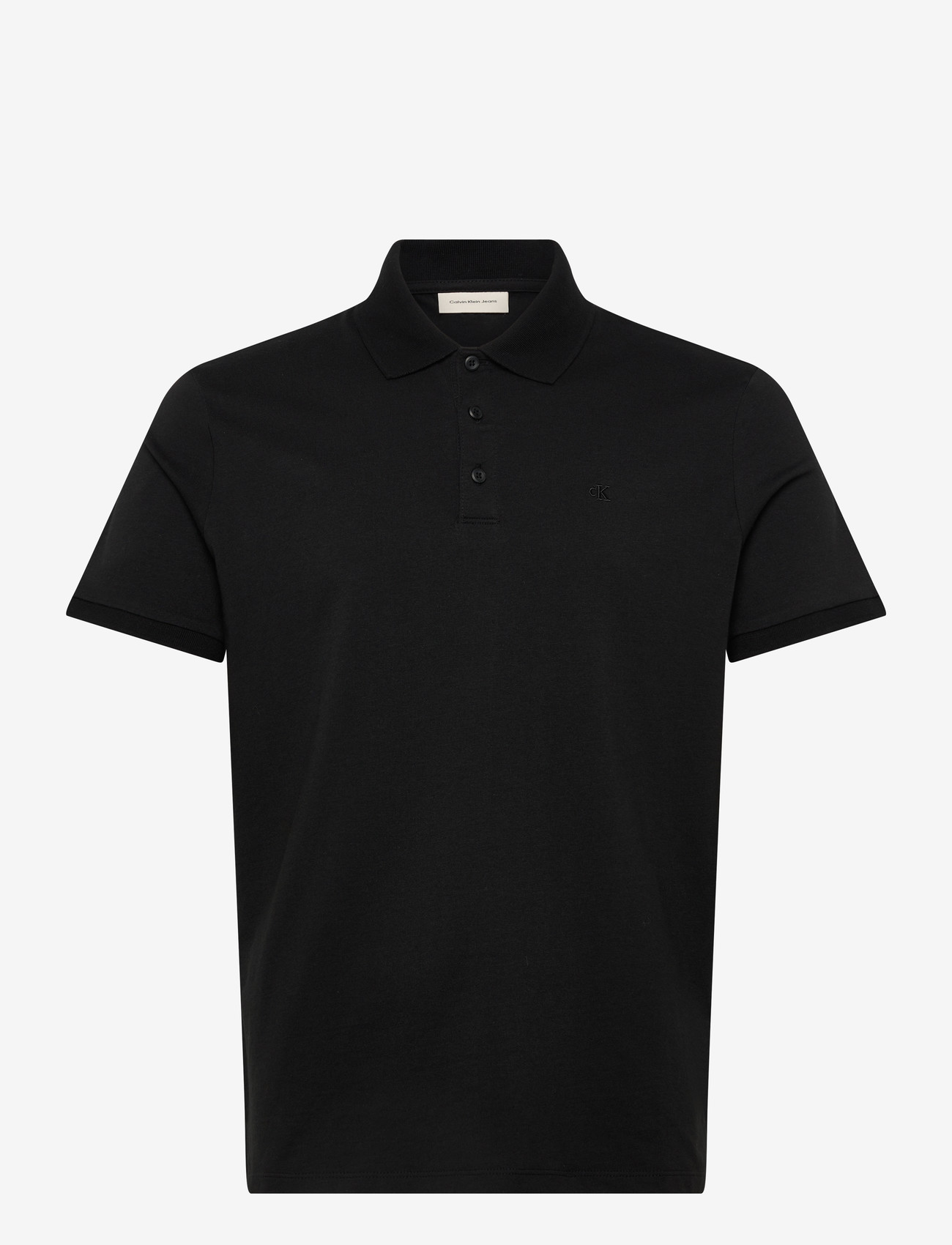 Calvin Klein Jeans - SS CLASSIC MONOGRAM POLO - kortærmede poloer - black - 0
