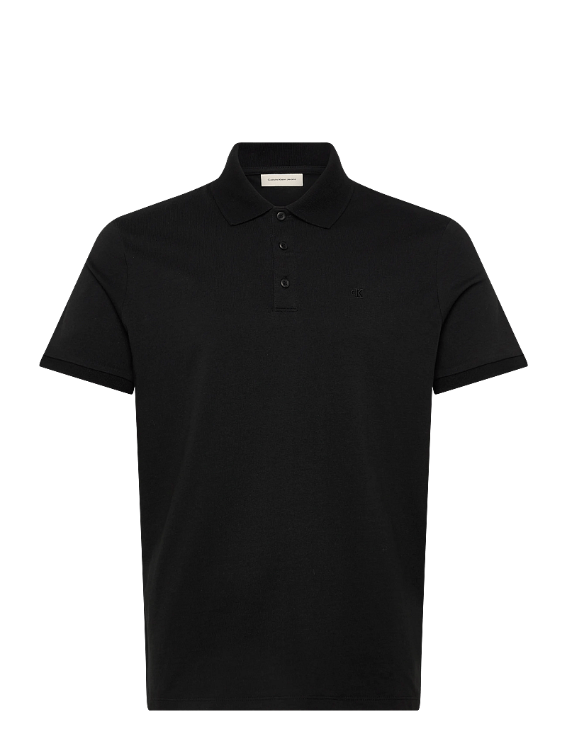 Calvin Klein Jeans - SS CLASSIC MONOGRAM POLO - kortærmede poloer - black - 0