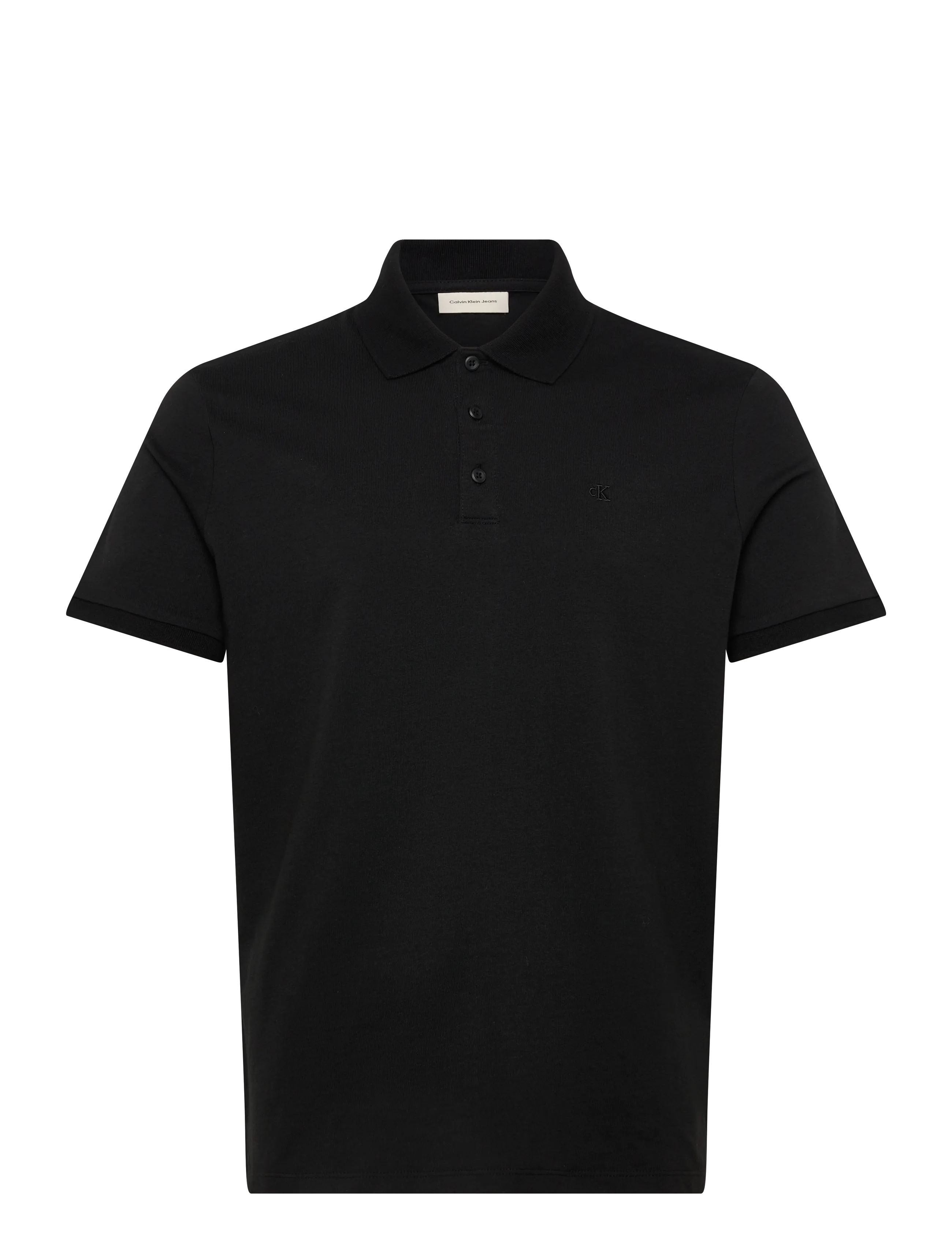 Calvin Klein Jeans SS CLASSIC MONOGRAM POLO - Kortærmede poloer - BLACK / black