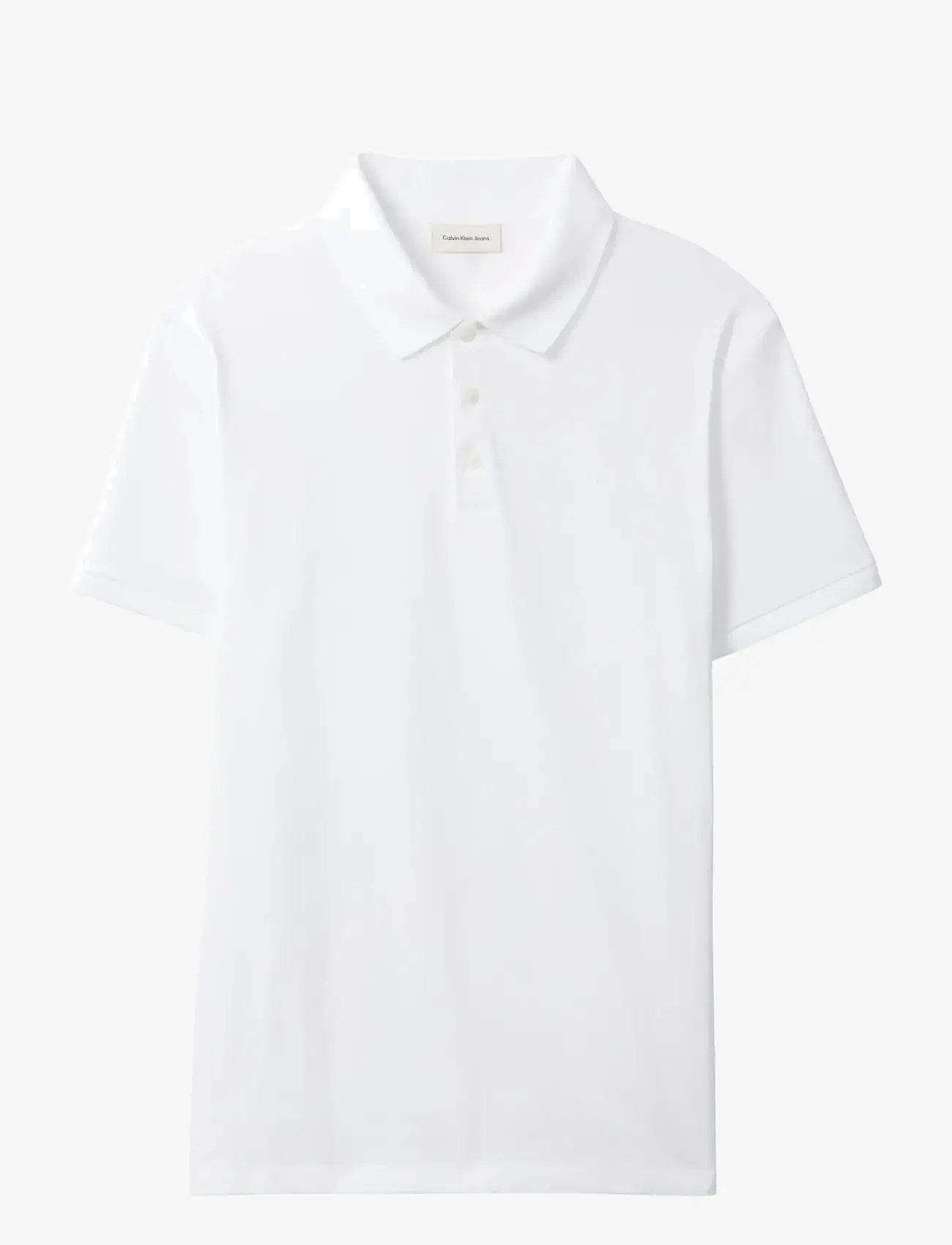 Calvin Klein Jeans - SS CLASSIC MONOGRAM POLO - kortærmede poloer - bright white - 1