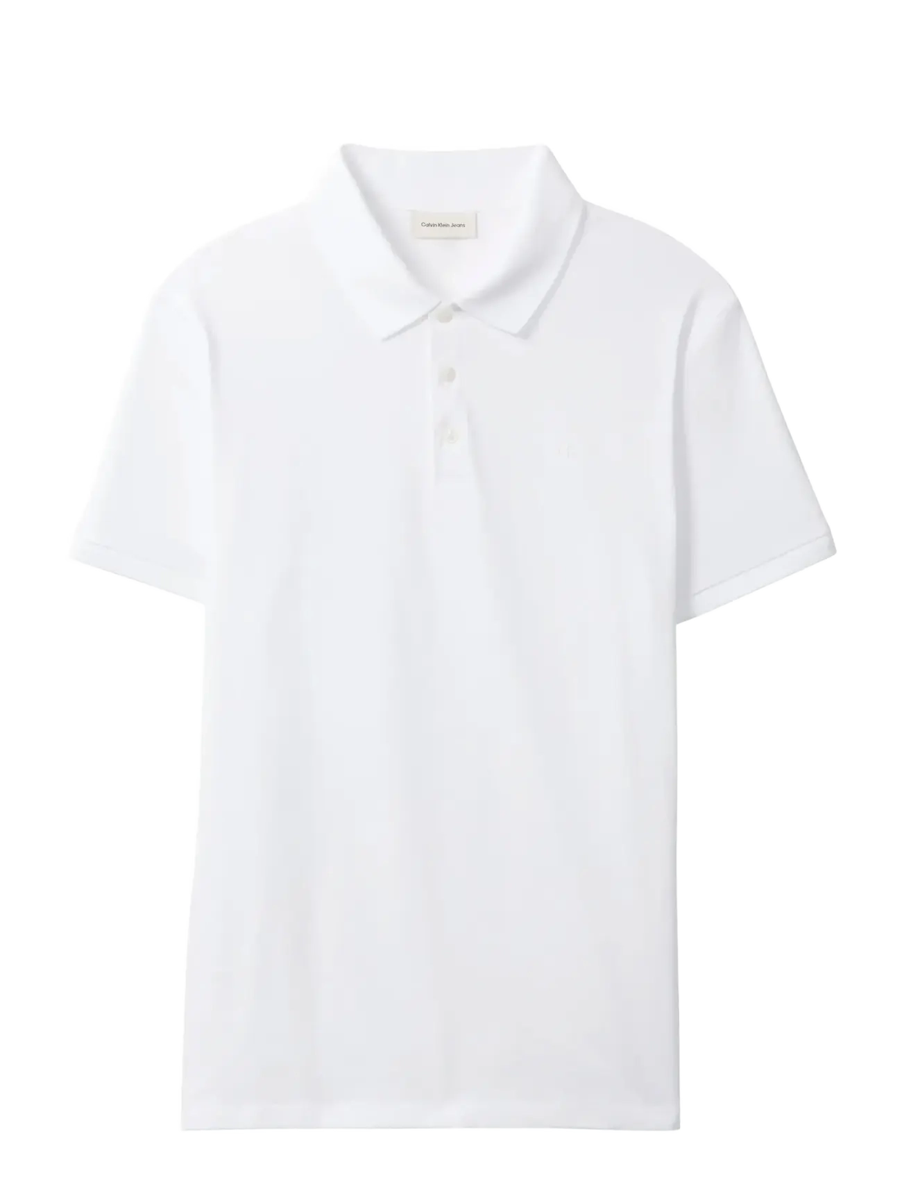 Calvin Klein Jeans SS CLASSIC MONOGRAM POLO - Calvin Klein Jeans - BRIGHT WHITE / white