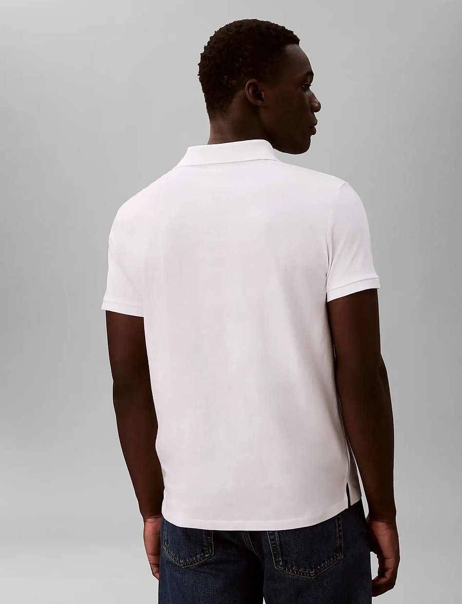 Calvin Klein Jeans - SS CLASSIC MONOGRAM POLO - kurzärmelig - bright white - 2