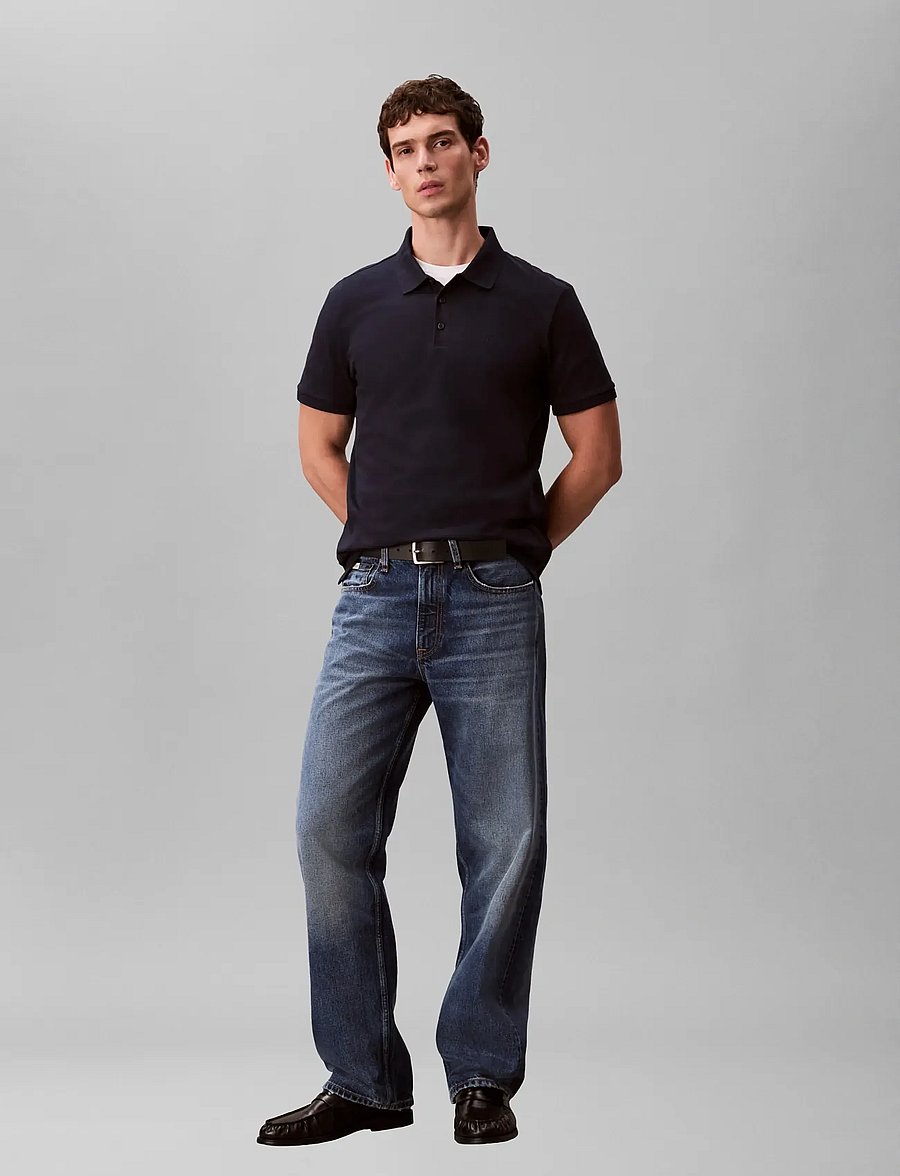 Calvin Klein Jeans - SS CLASSIC MONOGRAM POLO - lühikeste varrukatega polod - dark sapphire - 0