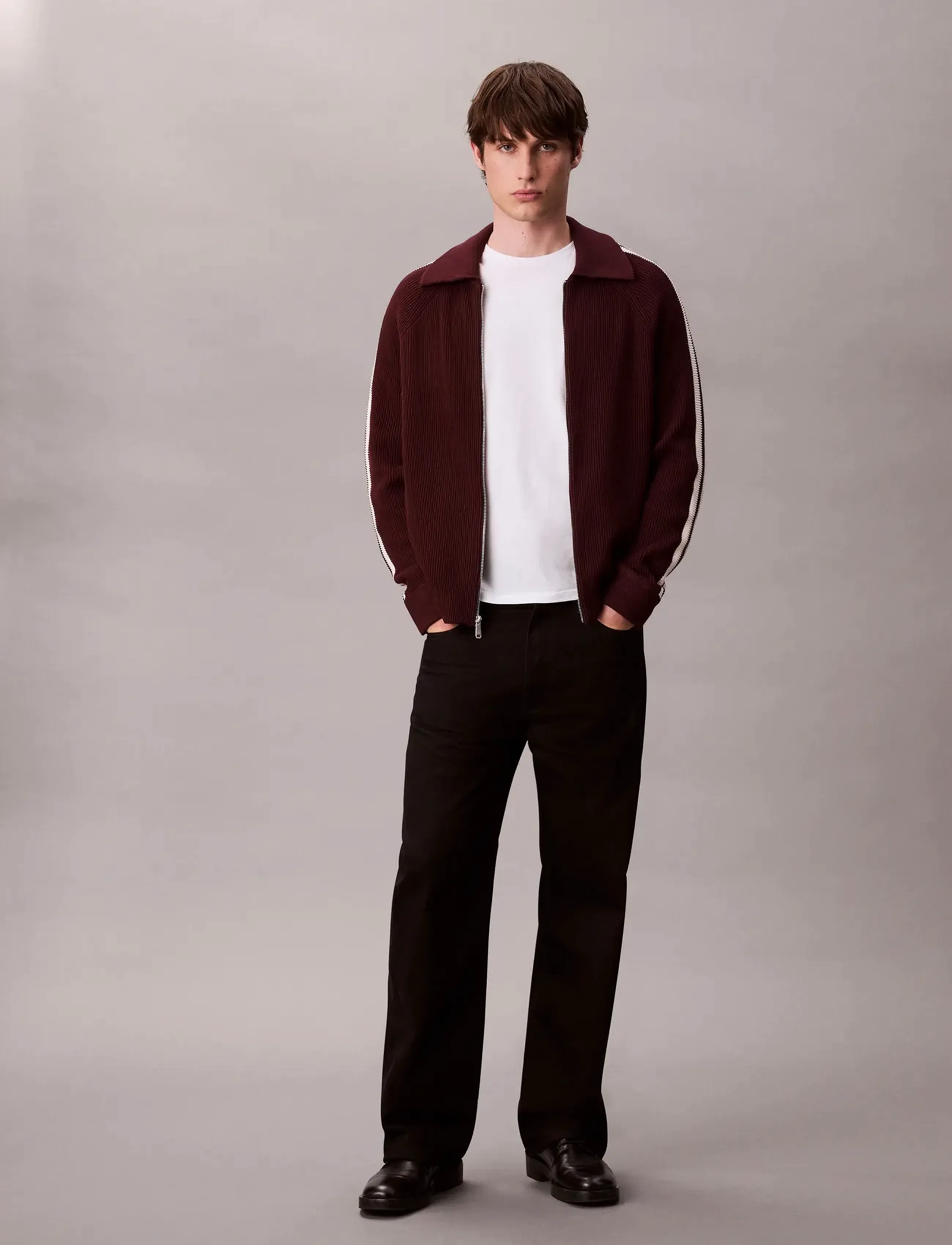 Calvin Klein Jeans - LS RACING STRIPE FZ SWEATER 9GG - moroccan brown - 5